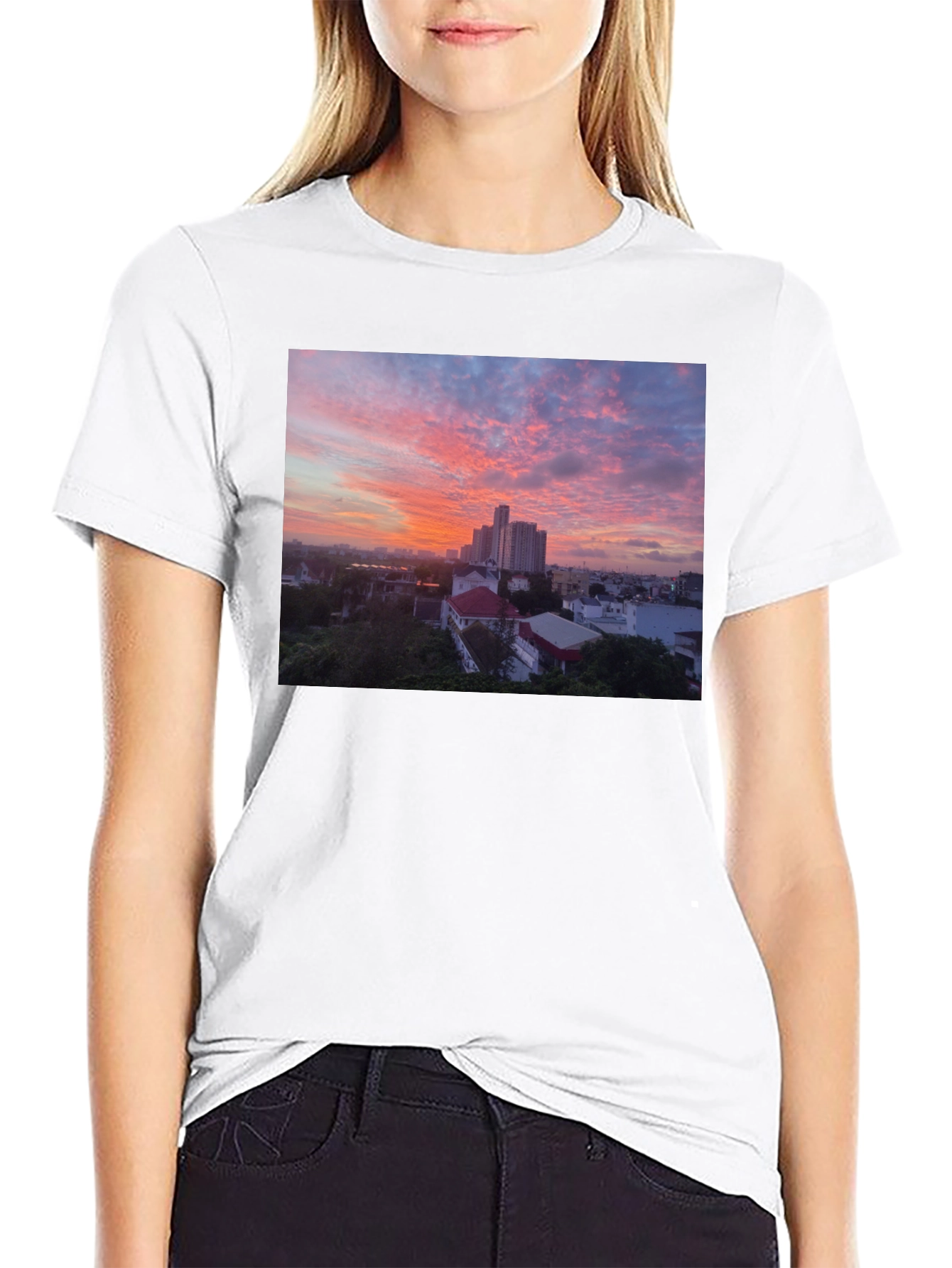 Sunset Cityscape Graphic Tee