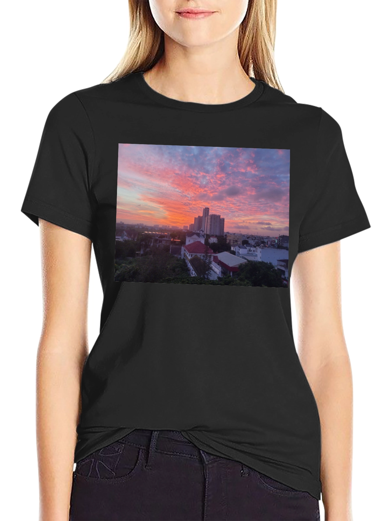 Sunset Cityscape Graphic Tee