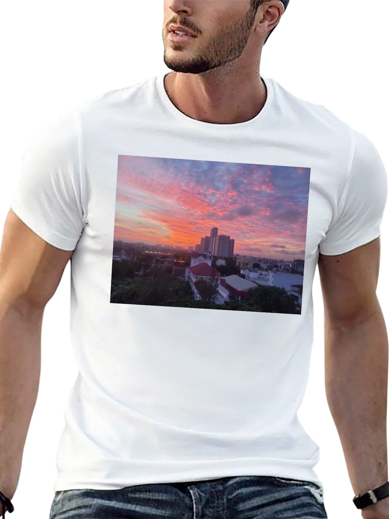 Sunset Cityscape Graphic Tee