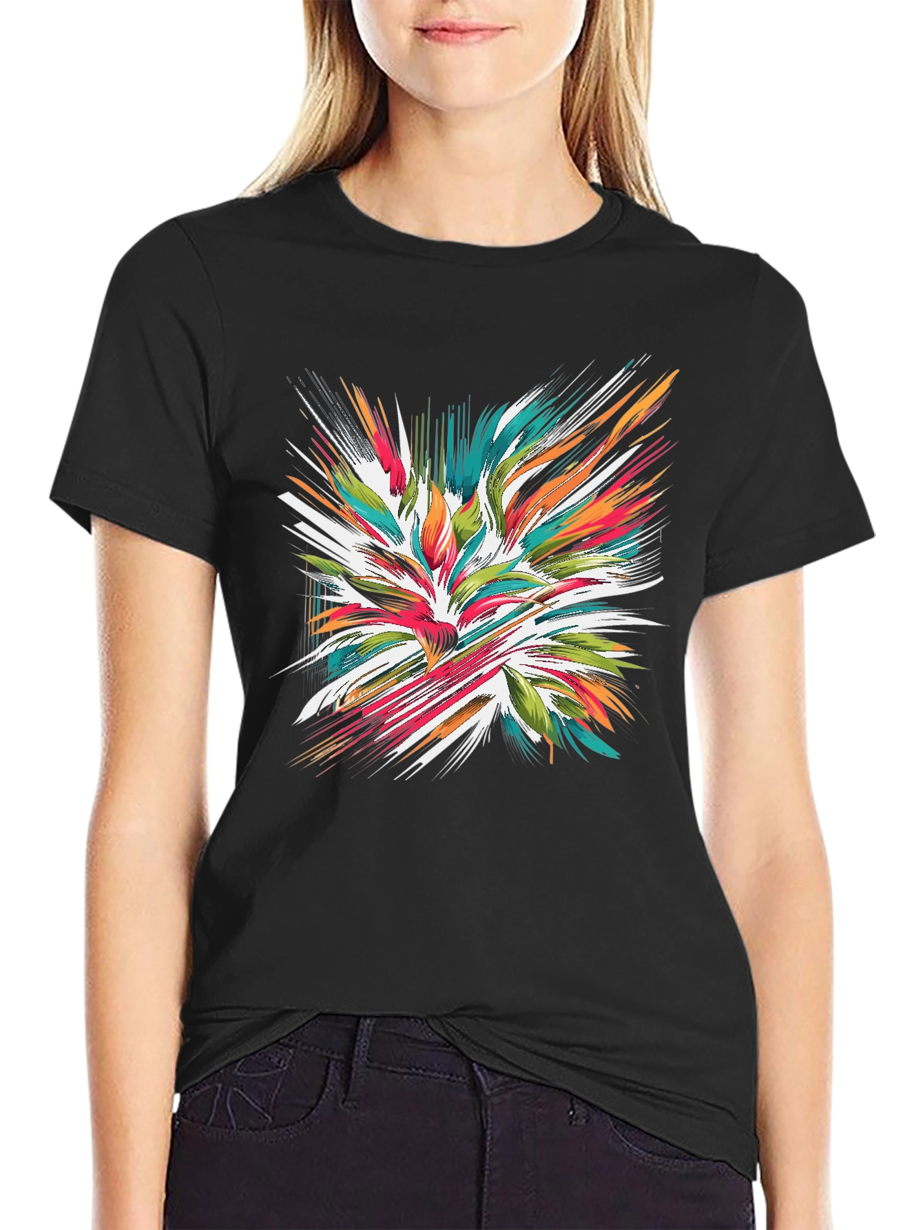 Abstract Burst Graphic Tee - Modern Streetwear Style