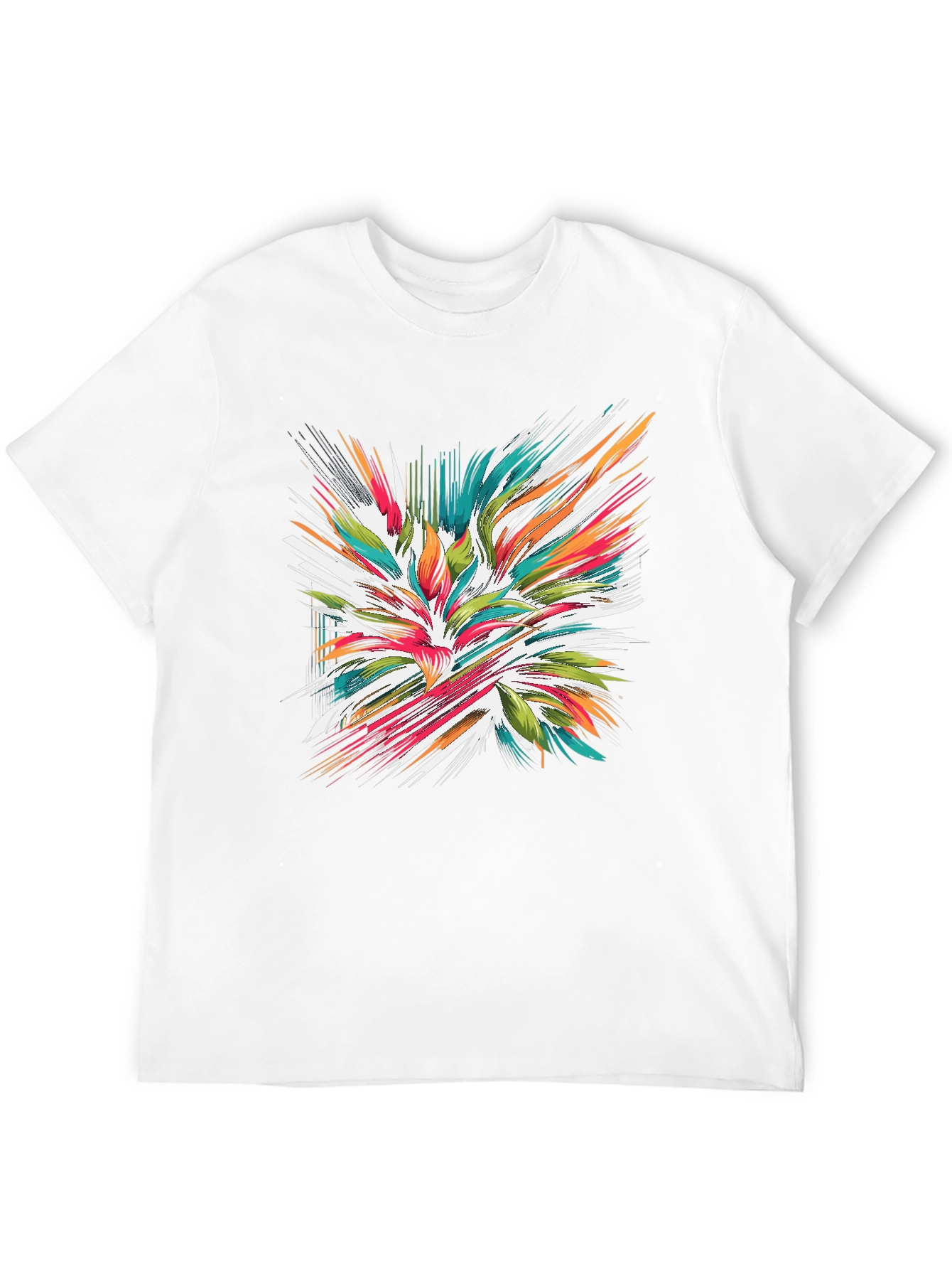 Abstract Burst Graphic Tee - Modern Streetwear Style
