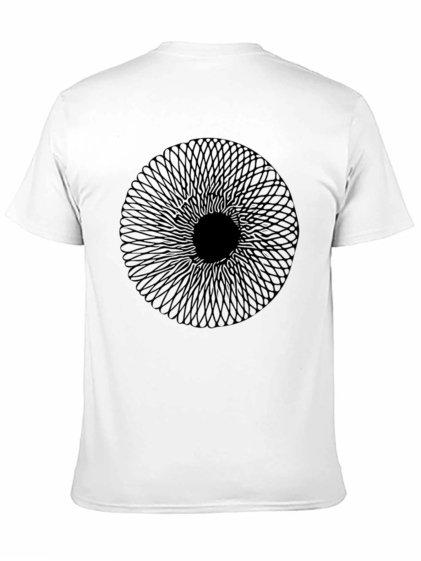 Abstract Circle Graphic Black T-Shirt