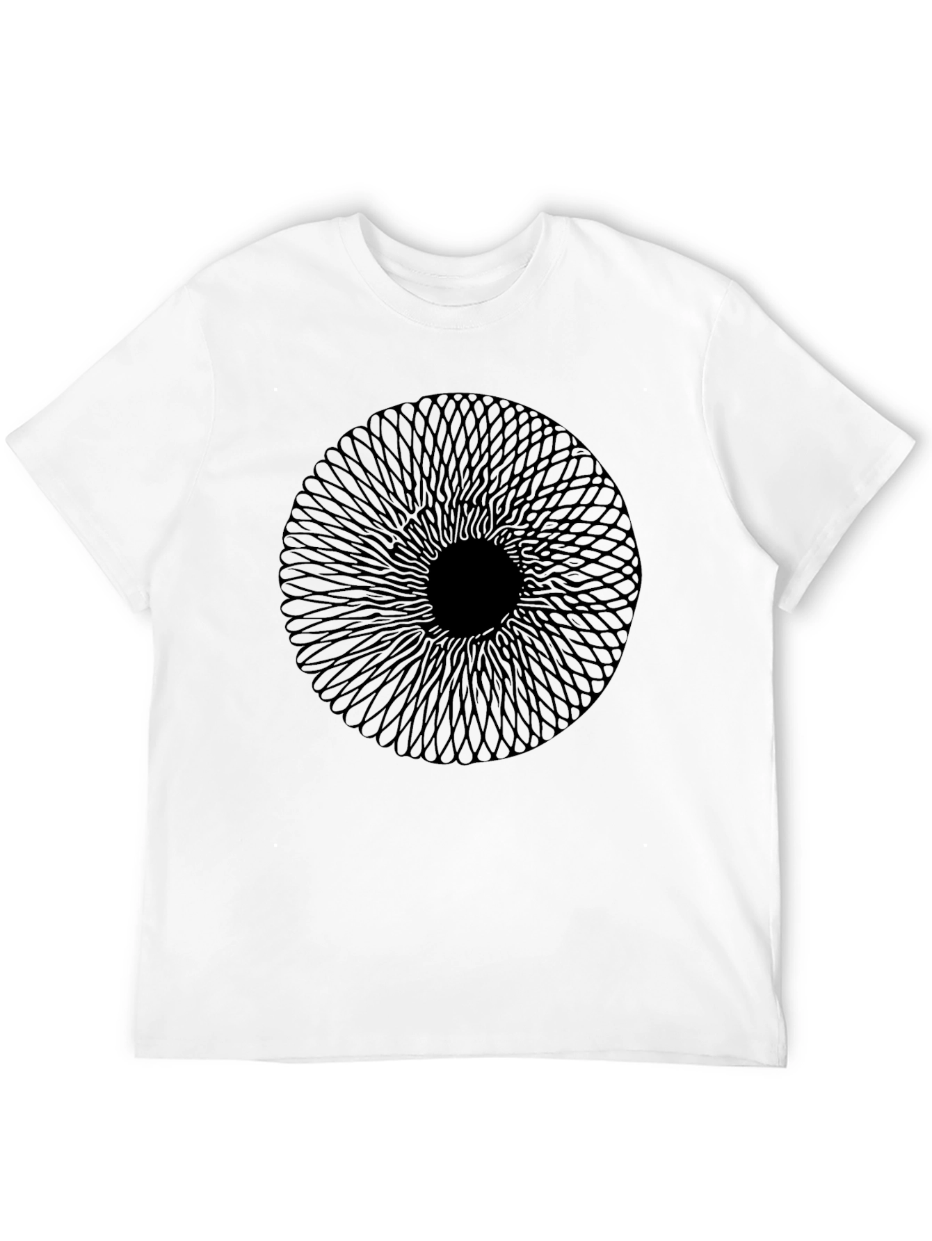 Abstract Circle Graphic Black T-Shirt