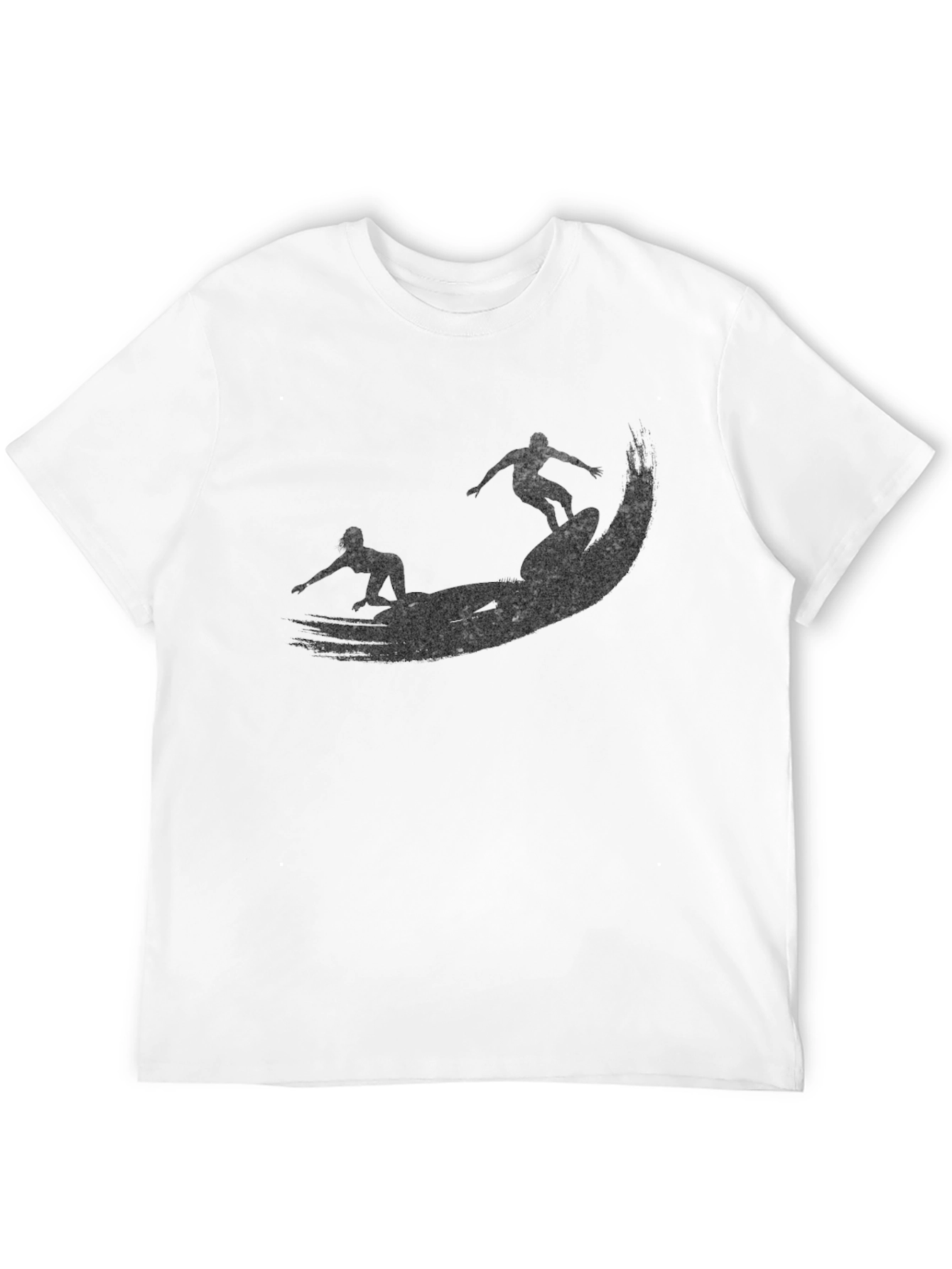 Surfer Silhouette Black T-Shirt