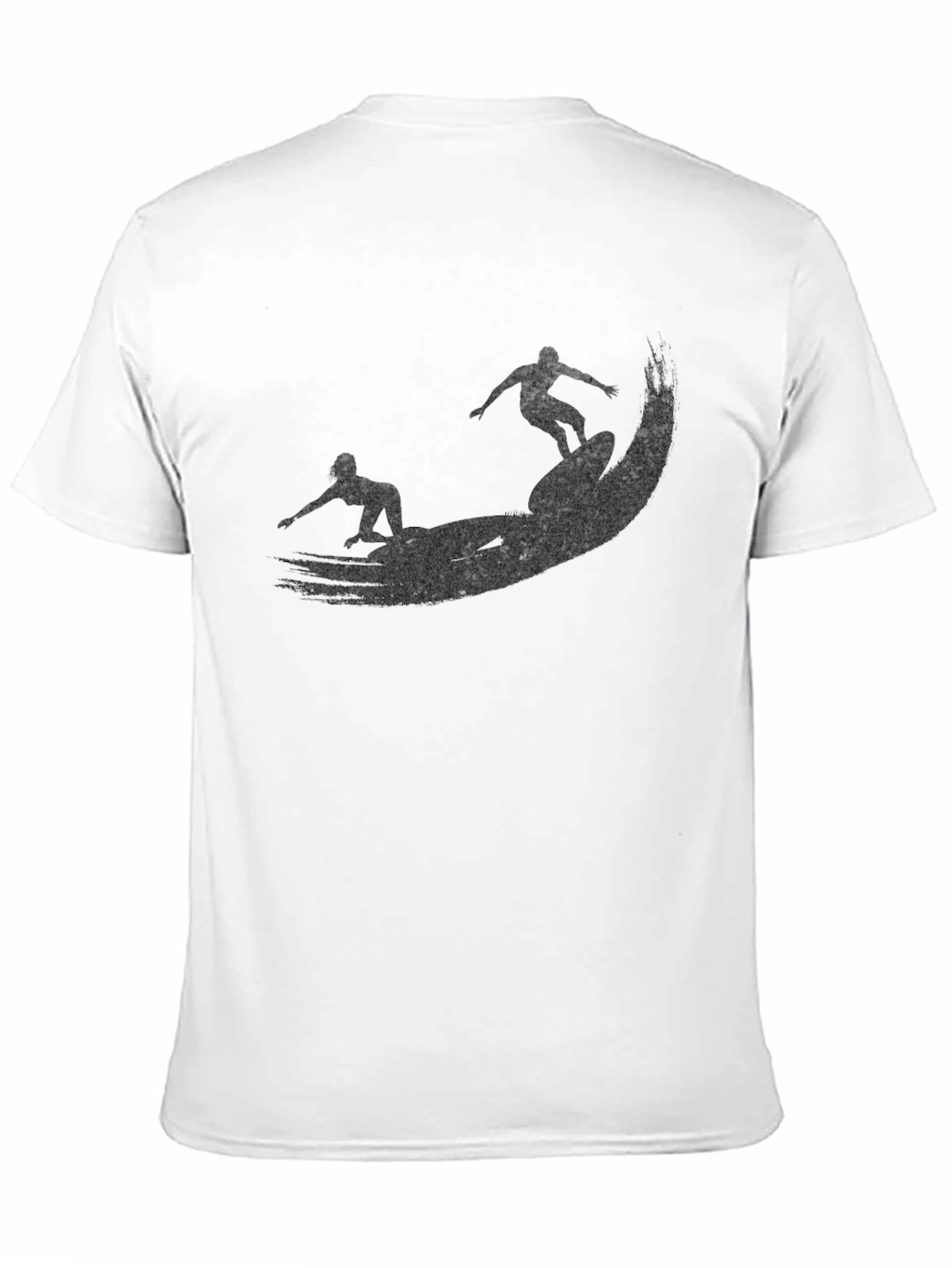 Surfer Silhouette Black T-Shirt