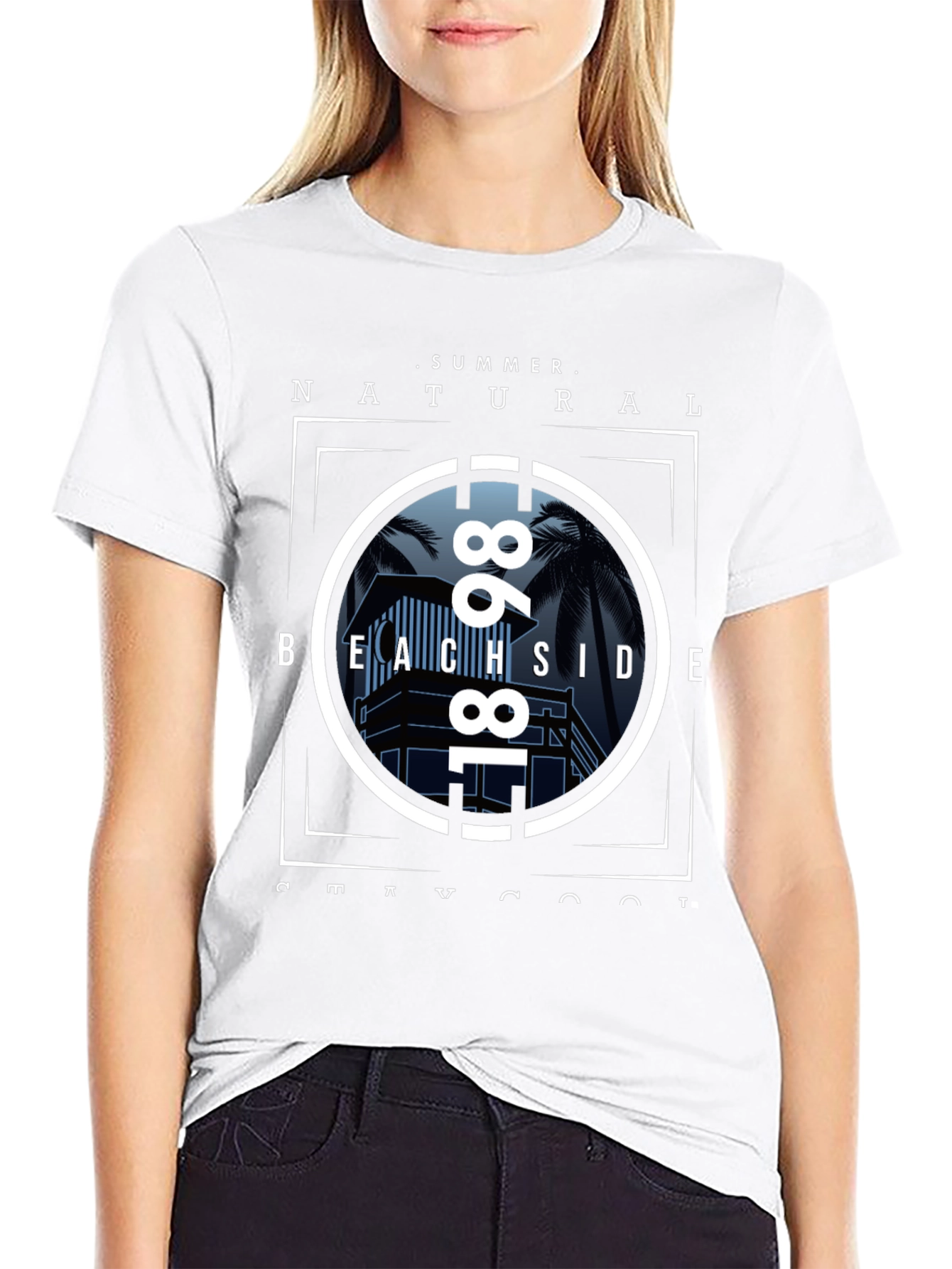 Summer Beachside Natural T-Shirt