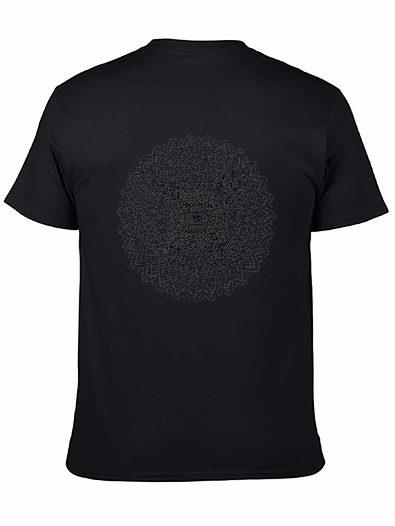 Abstract Mandala Black Graphic Tee