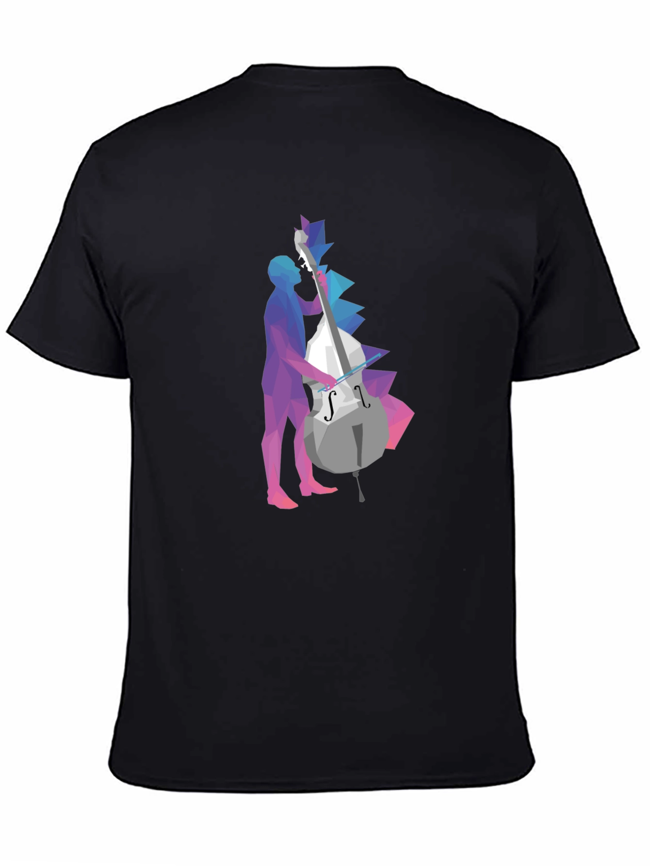 Abstract Geometric Bass Player Graphic Tee