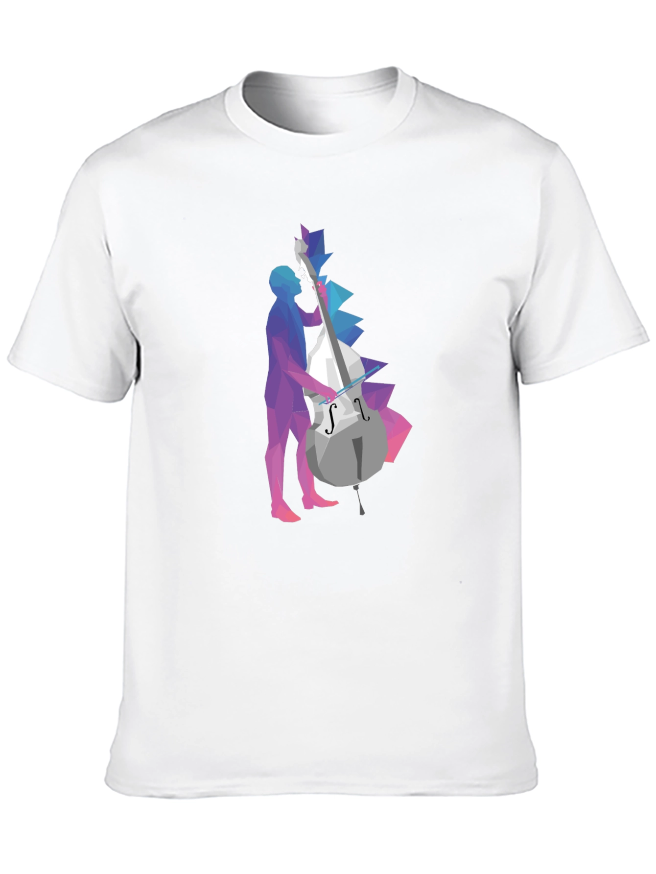 Abstract Geometric Bass Player Graphic Tee