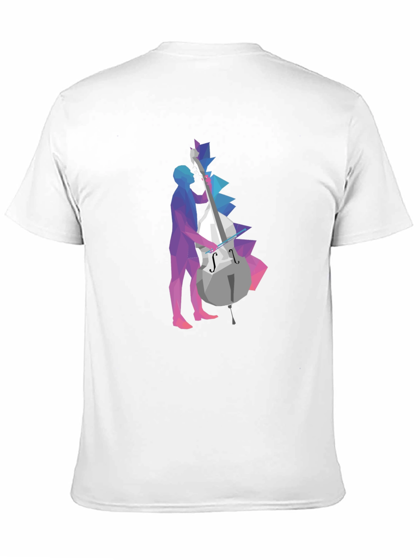 Abstract Geometric Bass Player Graphic Tee