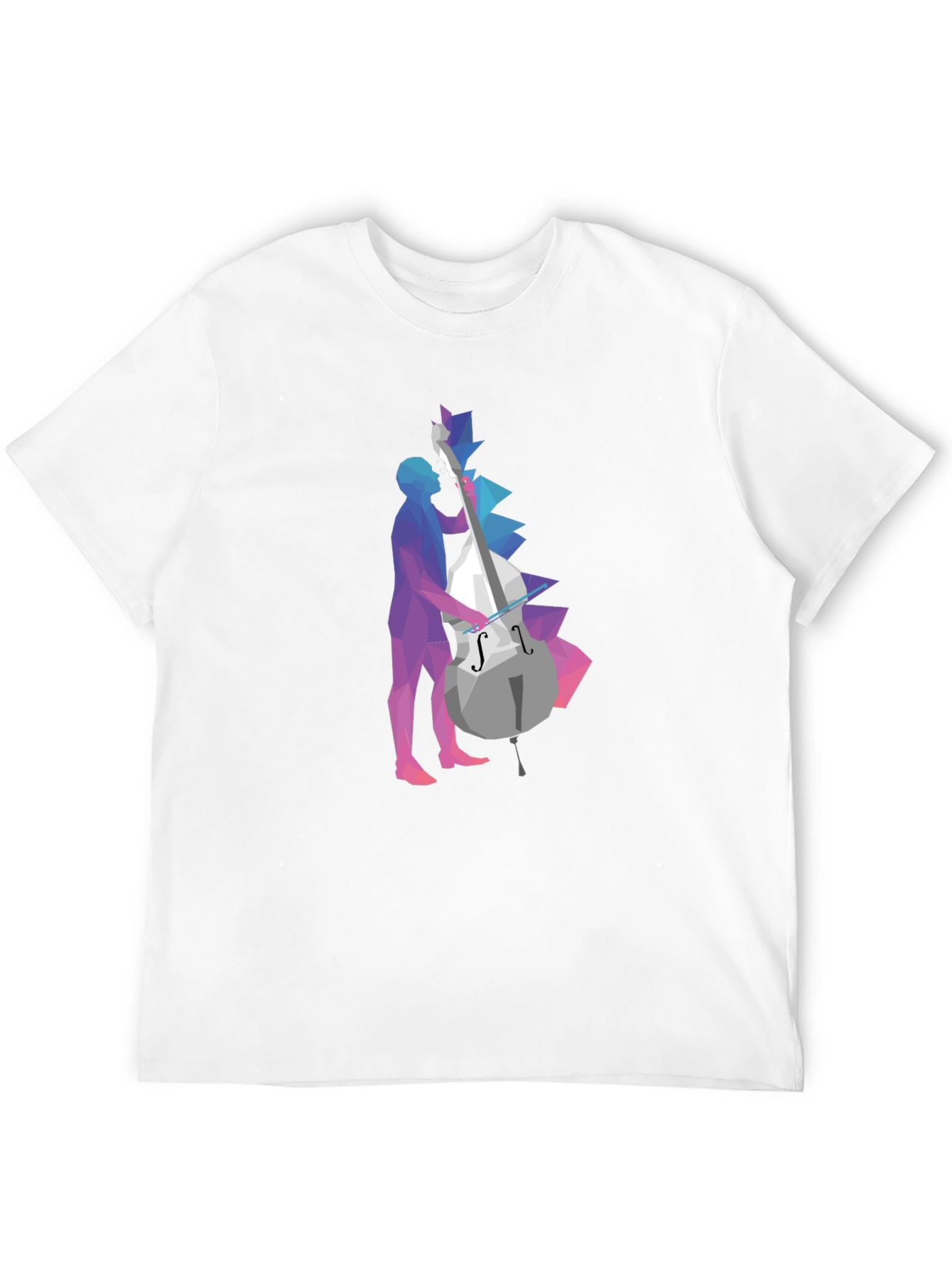 Abstract Geometric Bass Player Graphic Tee