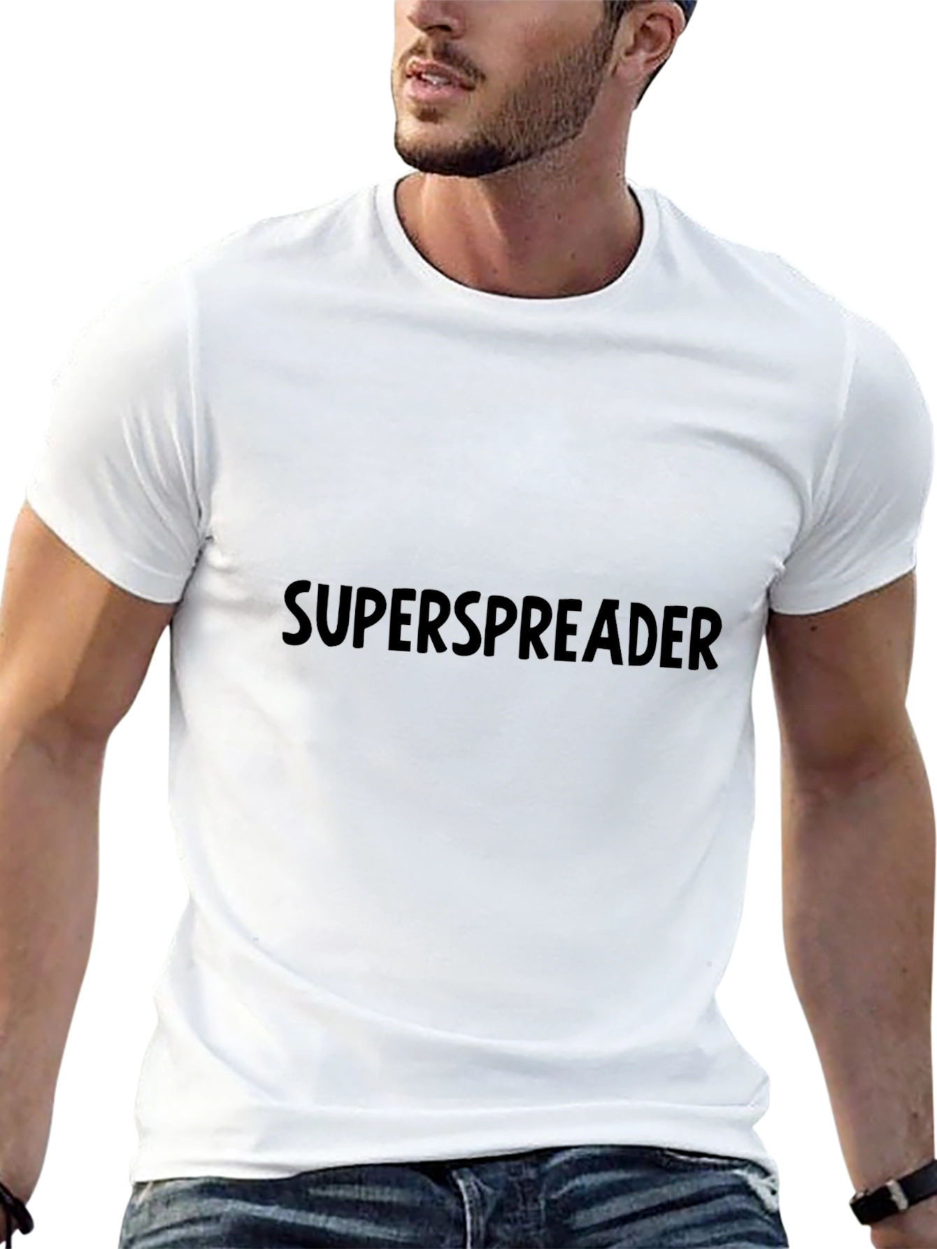 Superspreader Graphic Tee - Black Cotton Blend