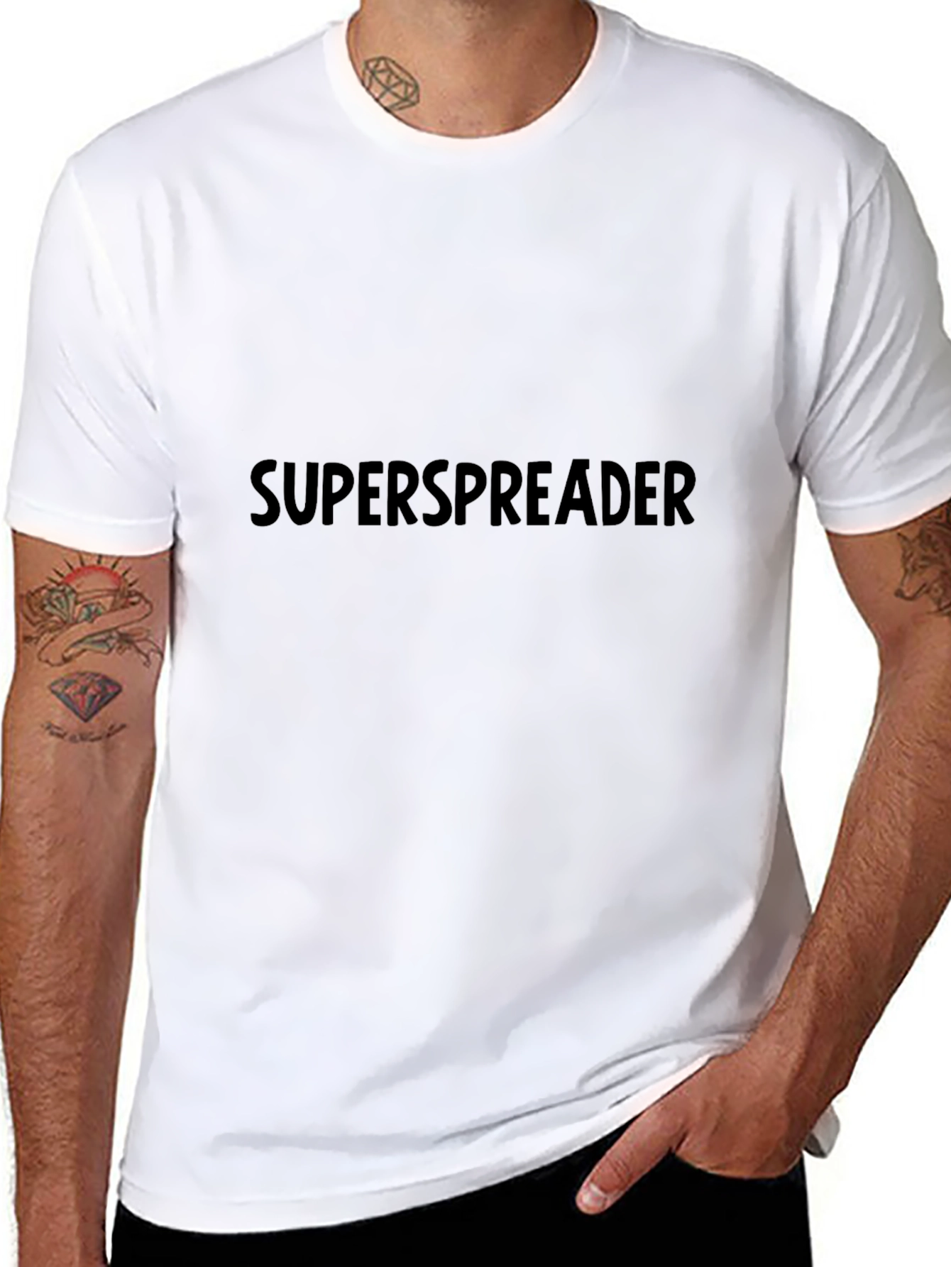 Superspreader Graphic Tee - Black Cotton Blend