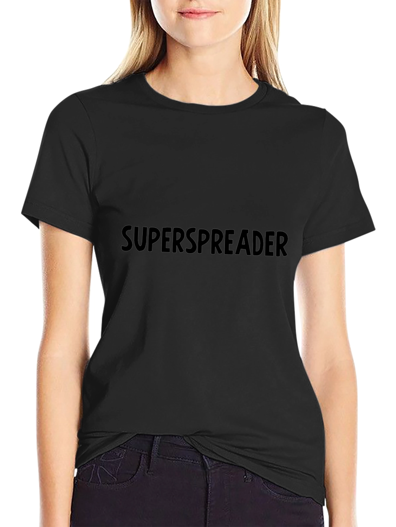 Superspreader Graphic Tee - Black Cotton Blend