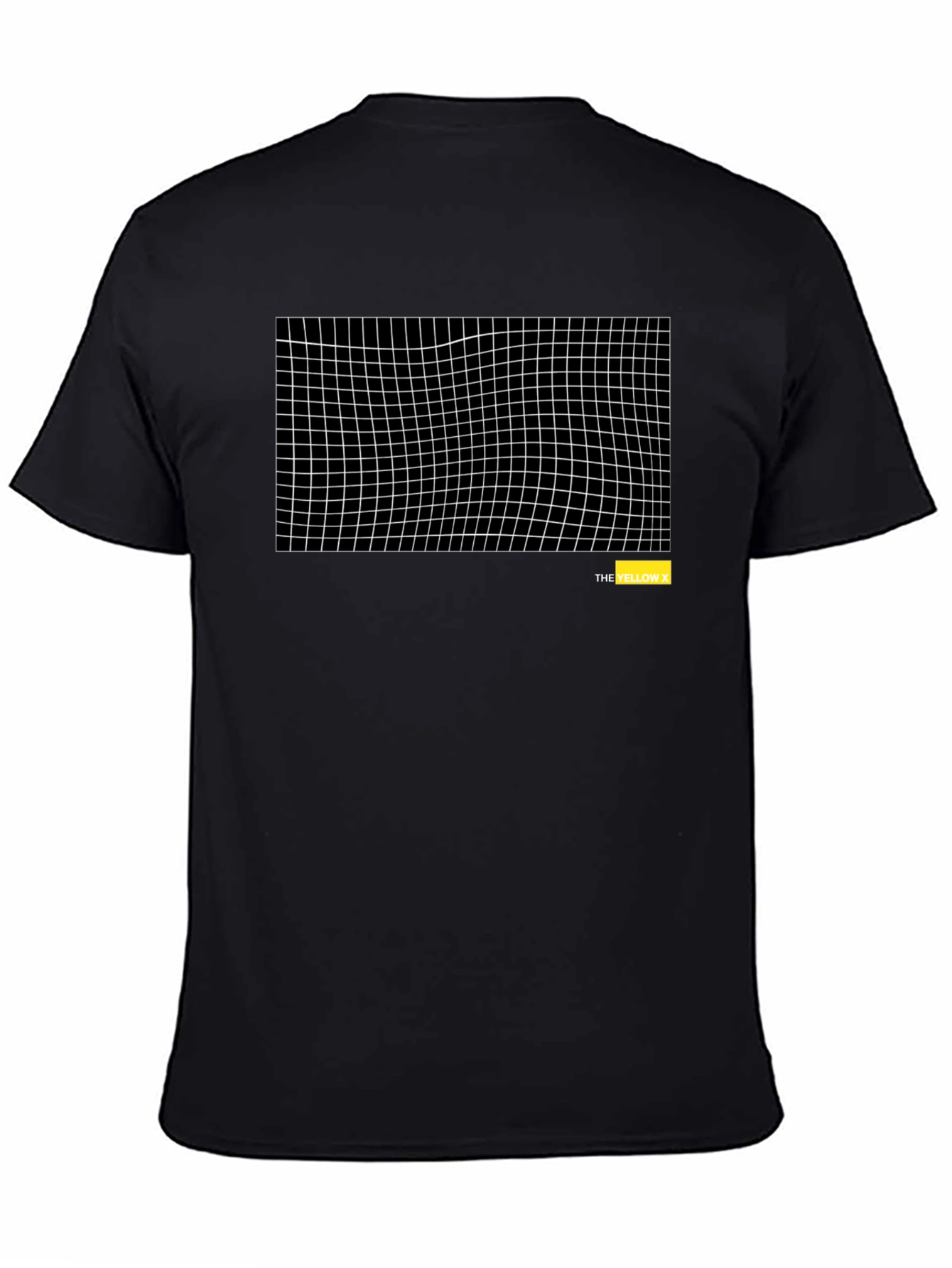 Abstract Grid Black T-Shirt