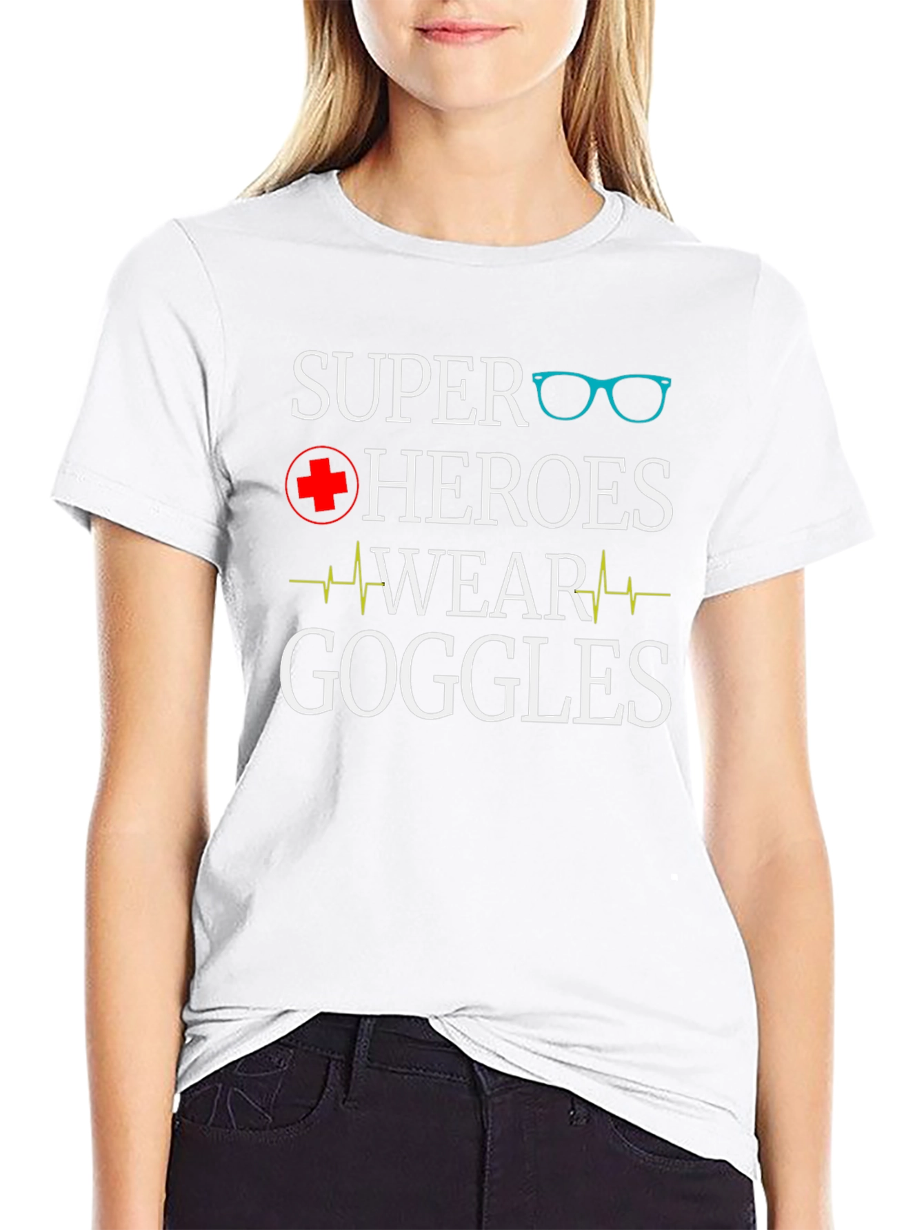 Super Heroes Wear Goggles Graphic Tee