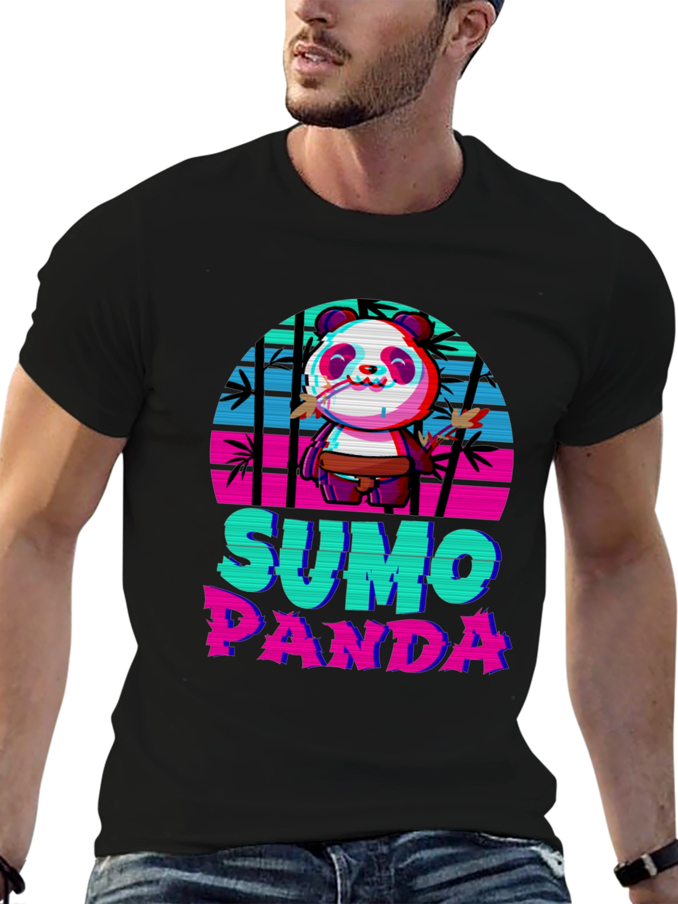 Sumo Panda Graphic T-Shirt