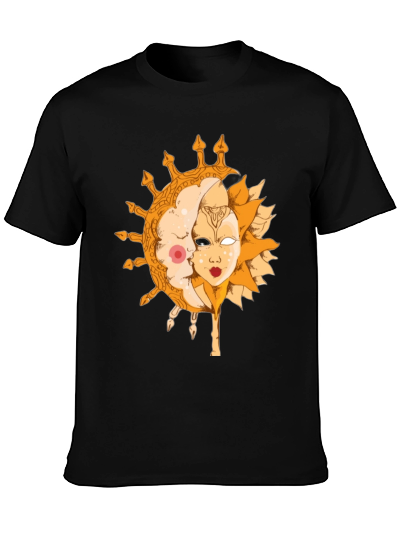 Sun and Moon Graphic Tee - Celestial Design