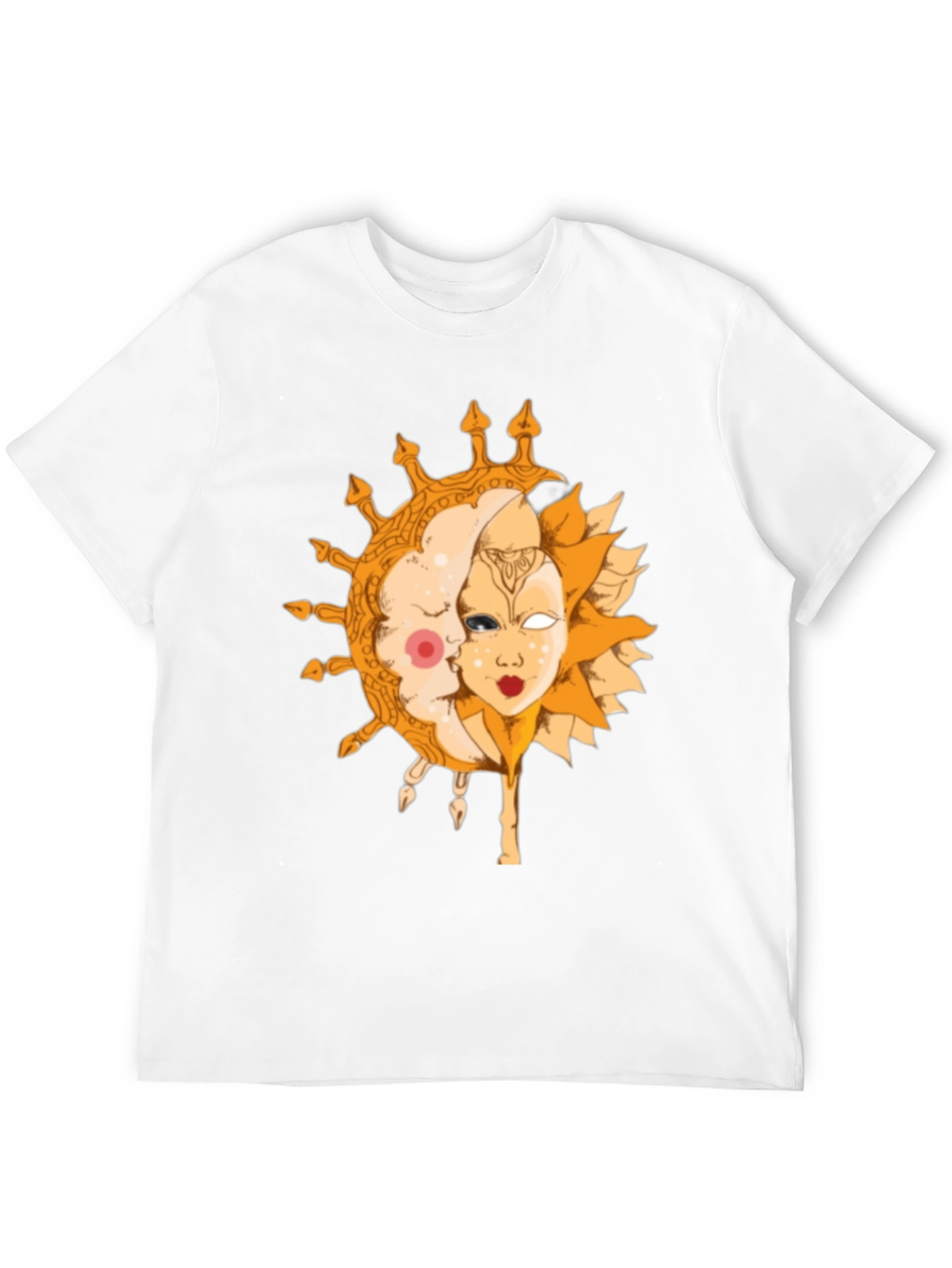 Sun and Moon Graphic Tee - Celestial Design