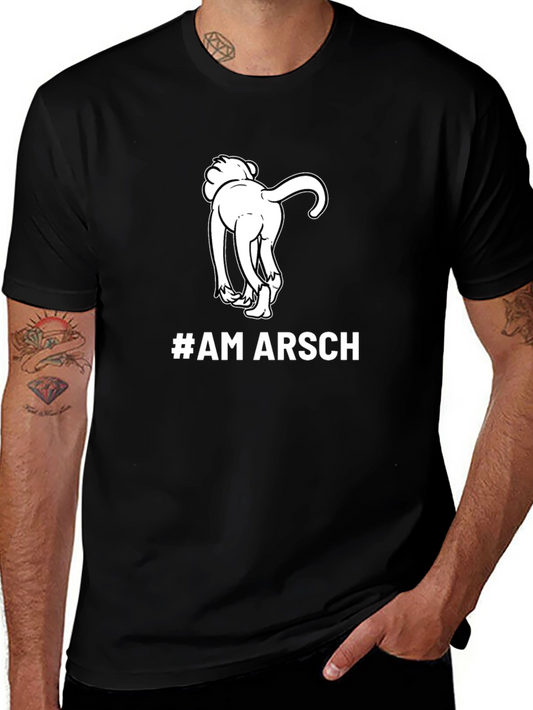 #AM ARSCH Graphic Tee - Humorous Dog Design