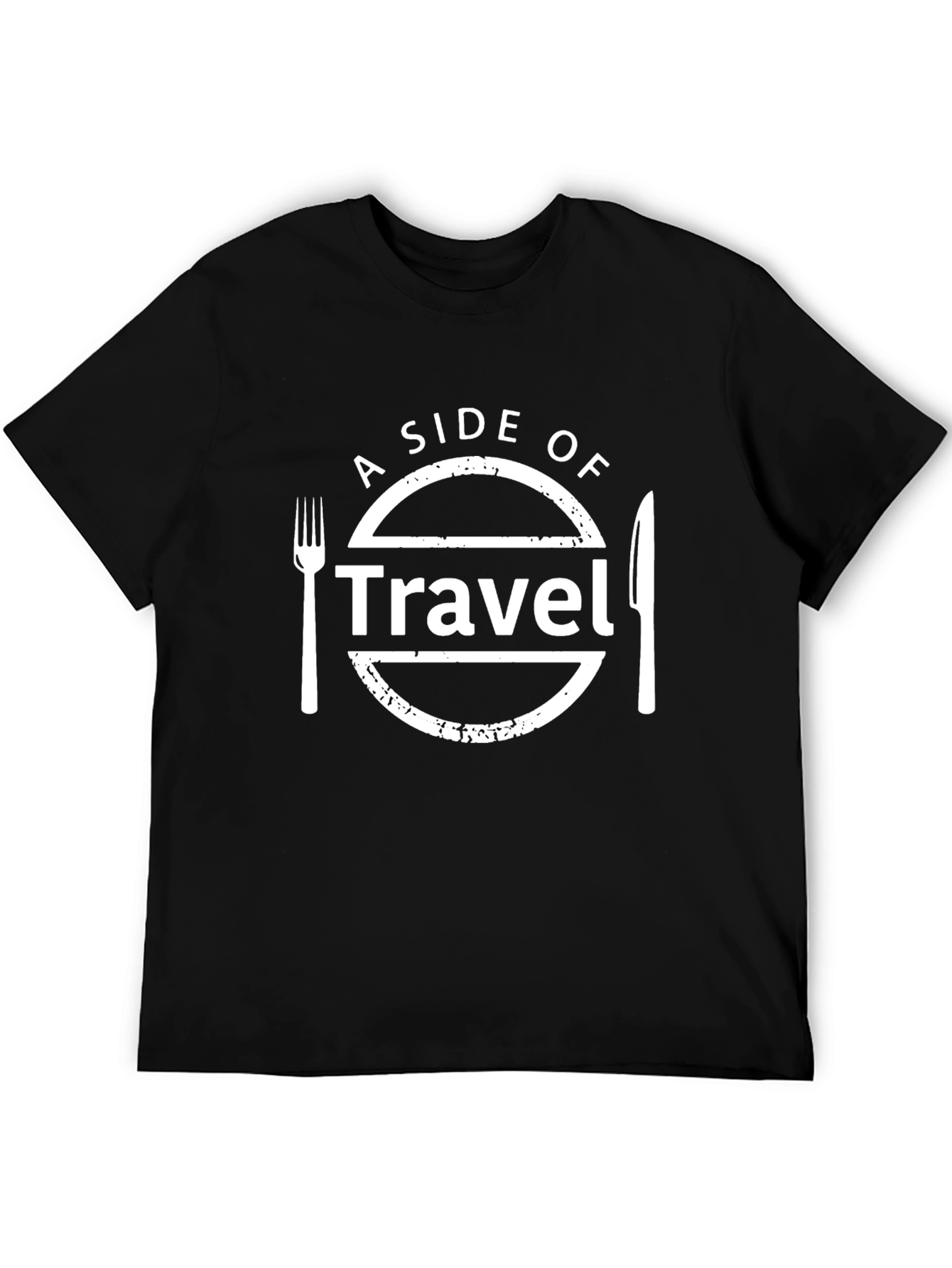 A Side Of Travel Black Graphic T-Shirt