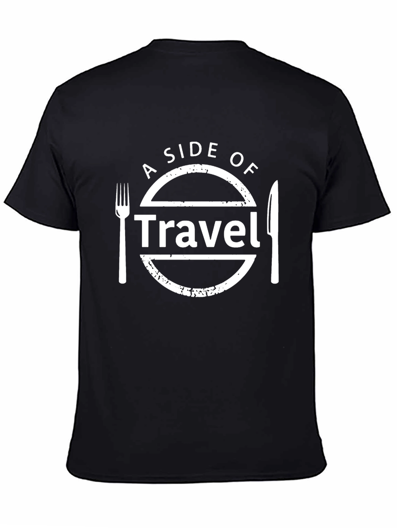 A Side Of Travel Black Graphic T-Shirt
