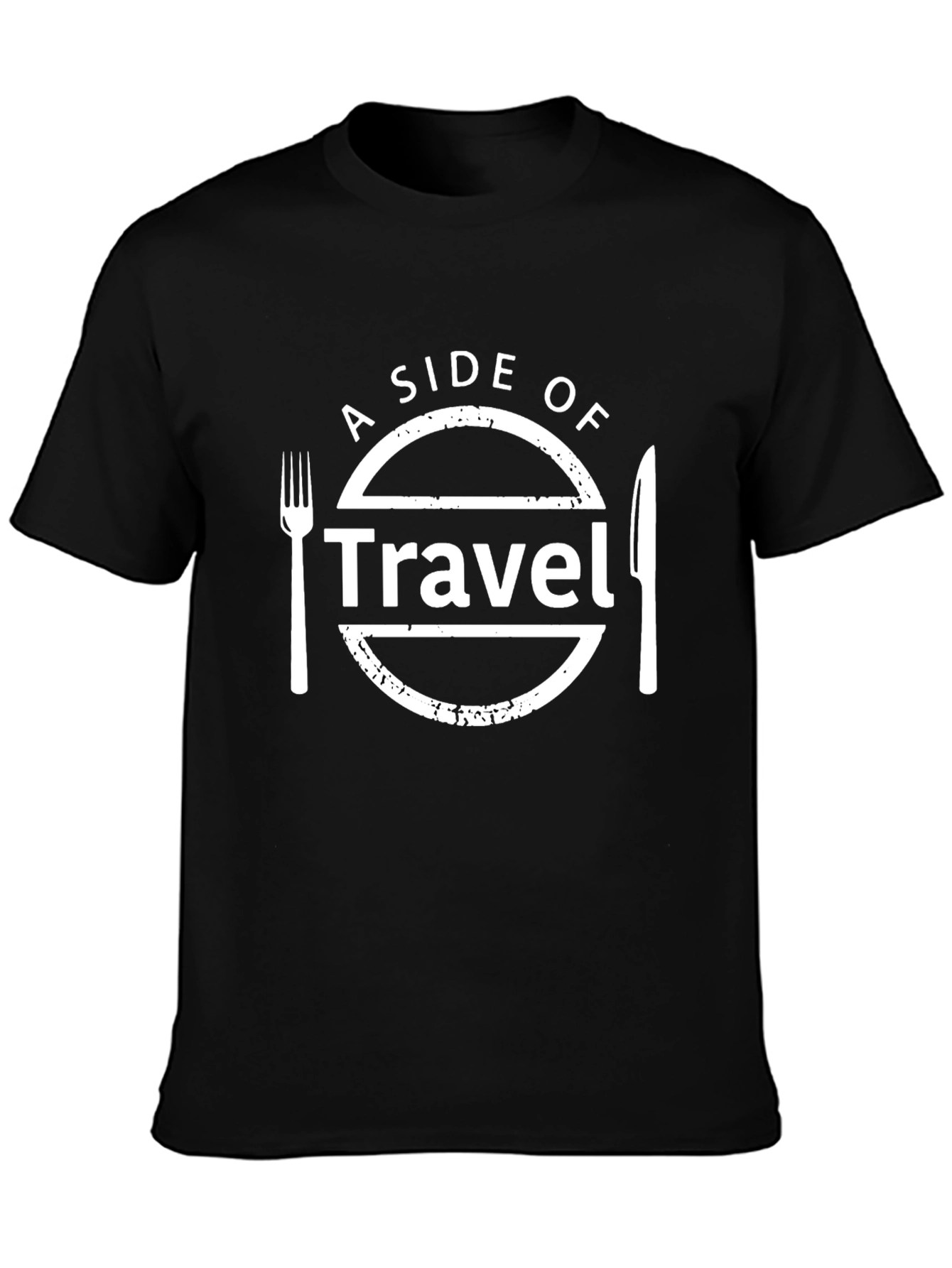 A Side Of Travel Black Graphic T-Shirt