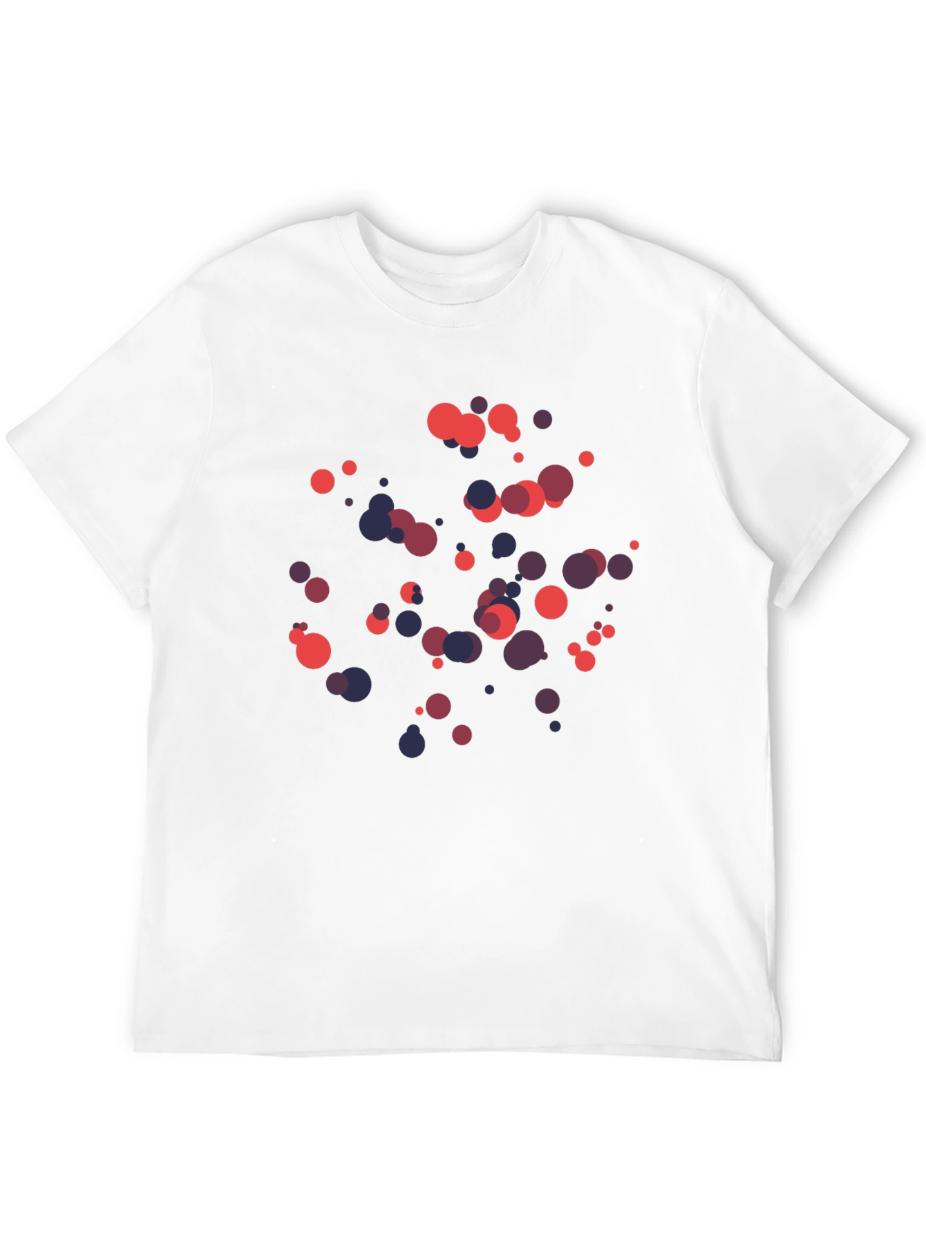 Abstract Dots Graphic Print Black T-Shirt