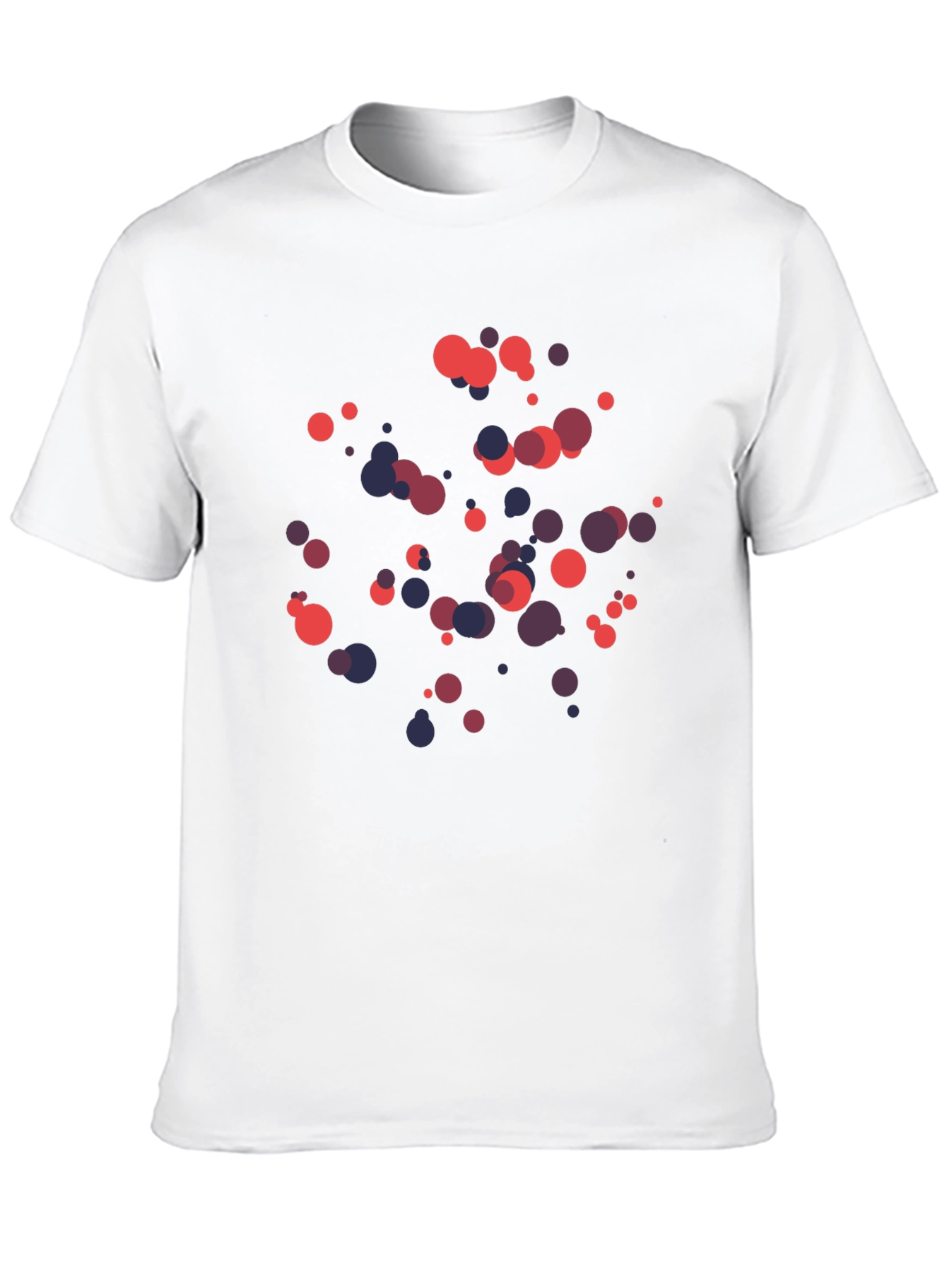 Abstract Dots Graphic Print Black T-Shirt