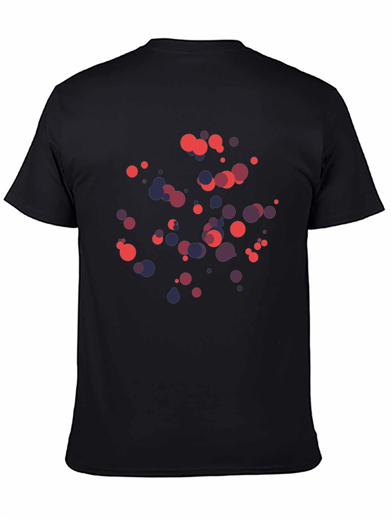 Abstract Dots Graphic Print Black T-Shirt