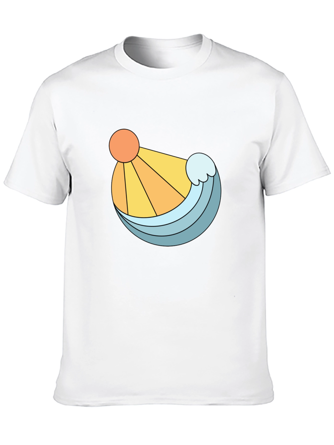 Sun & Wave Graphic Black T-Shirt