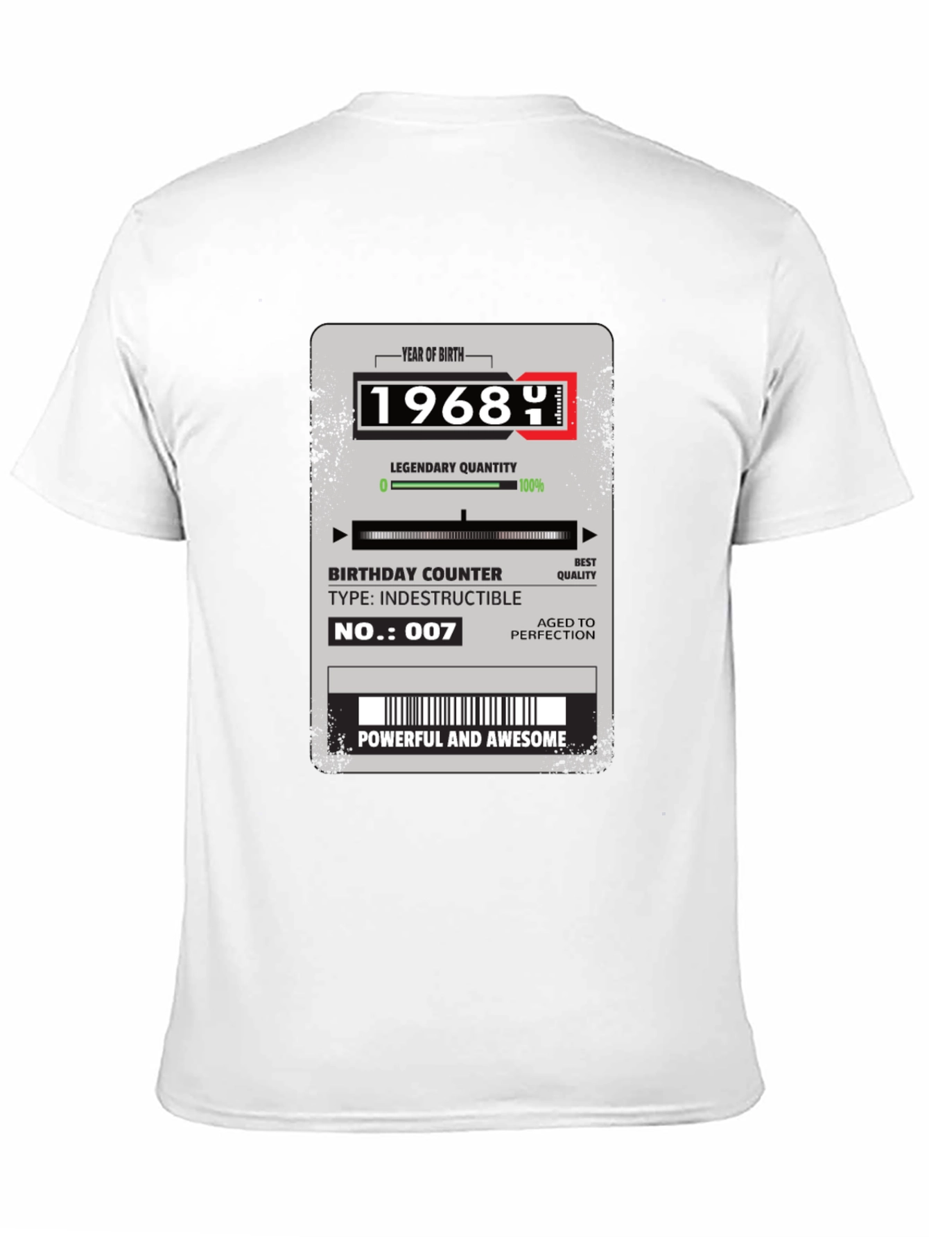 1968 Birthday T-Shirt: Powerful & Awesome