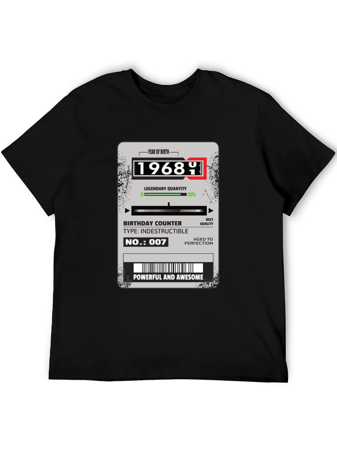 1968 Birthday T-Shirt: Powerful & Awesome