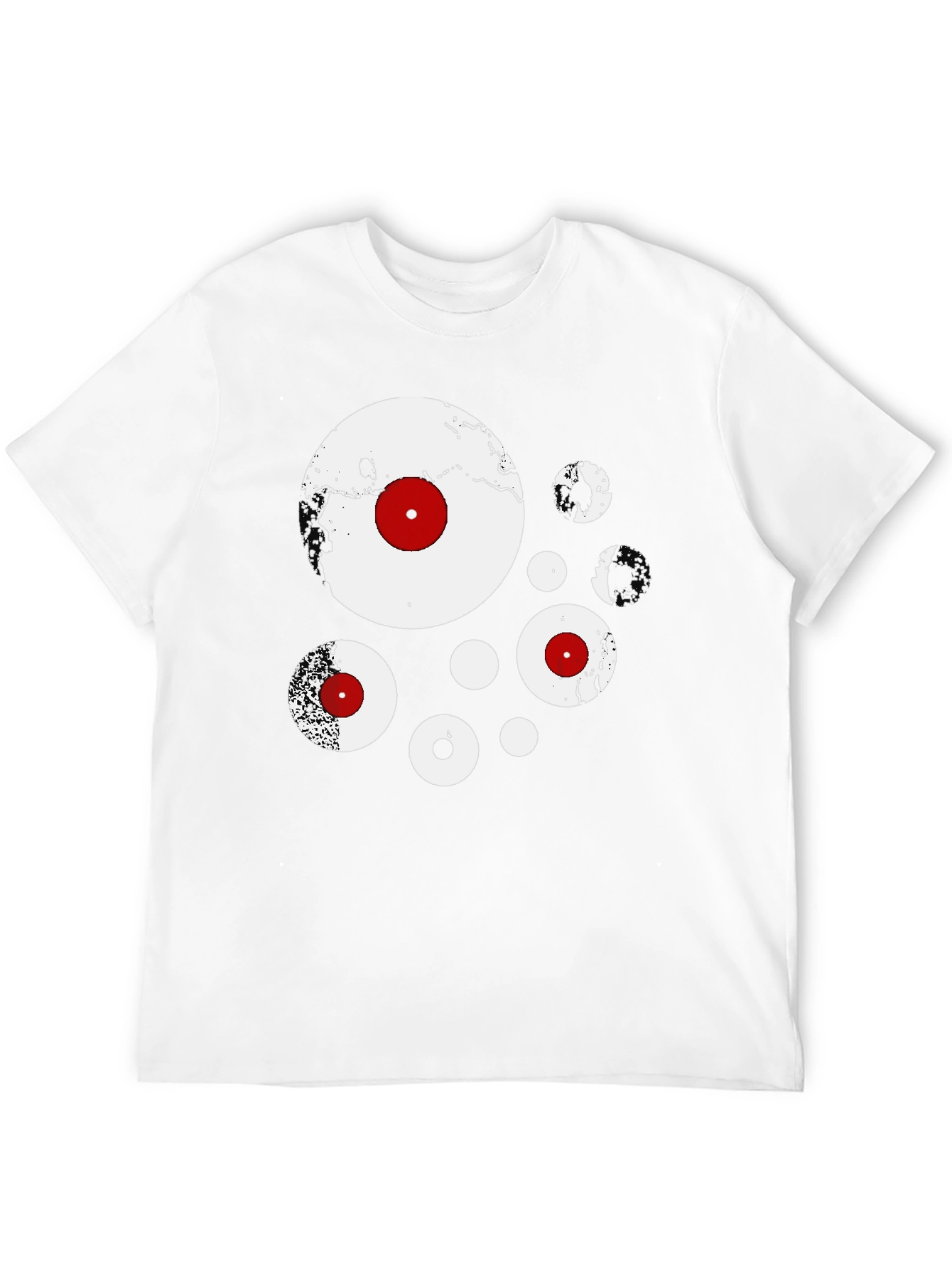 Abstract Circles Black Graphic Tee
