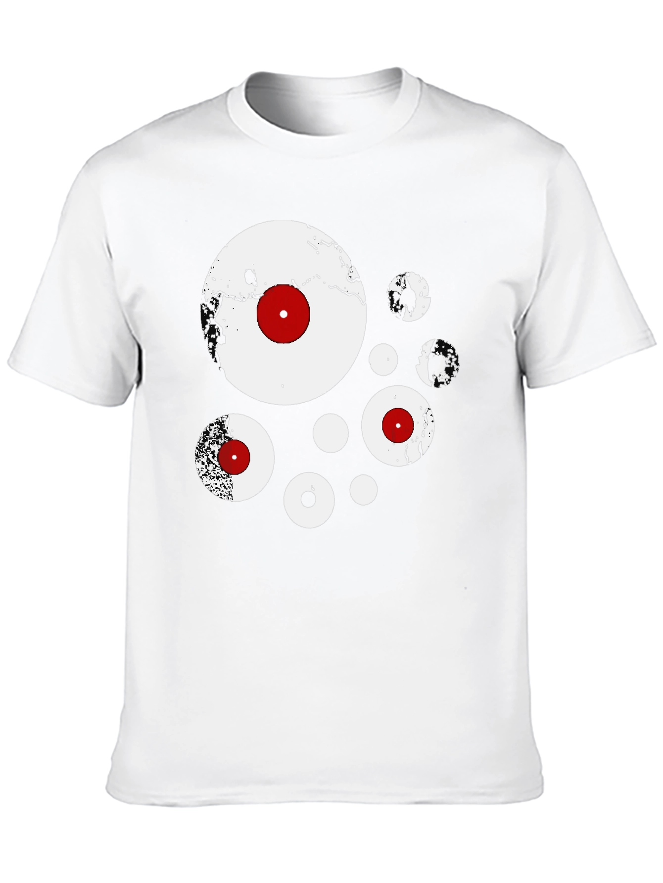 Abstract Circles Black Graphic Tee