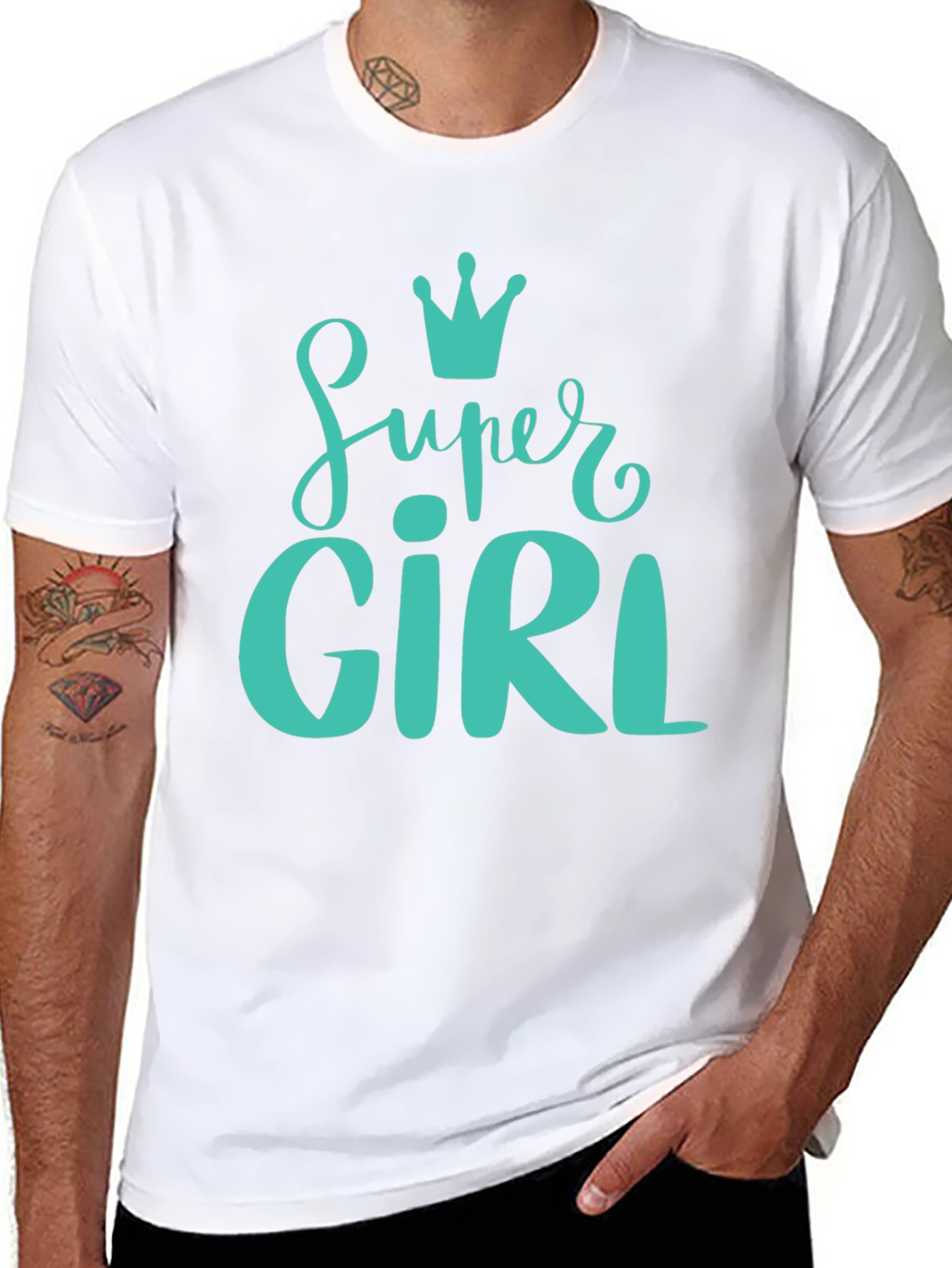 Super Girl Graphic T-Shirt - Black Cotton Tee
