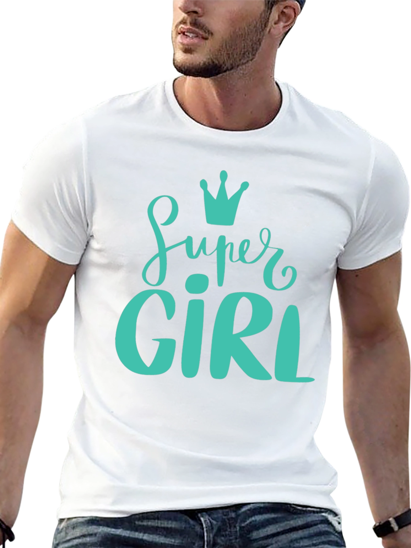 Super Girl Graphic T-Shirt - Black Cotton Tee