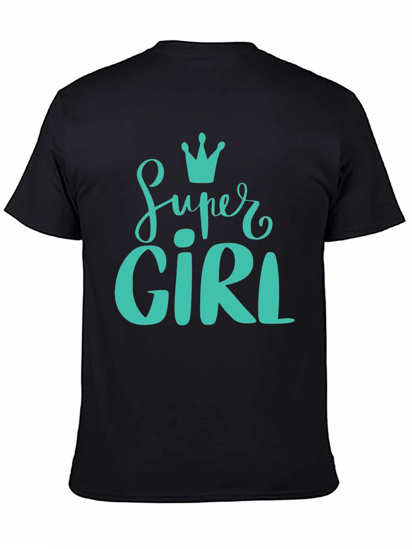 Super Girl Graphic T-Shirt - Black Cotton Tee