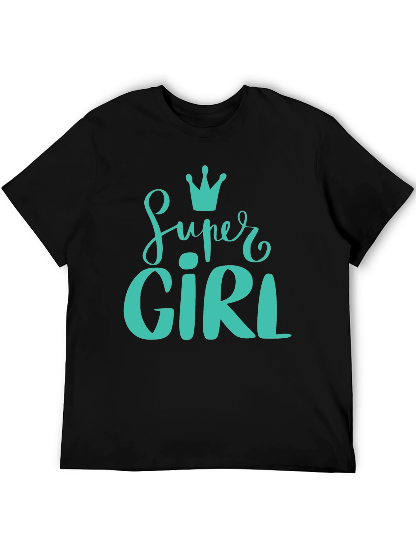 Super Girl Graphic T-Shirt - Black Cotton Tee
