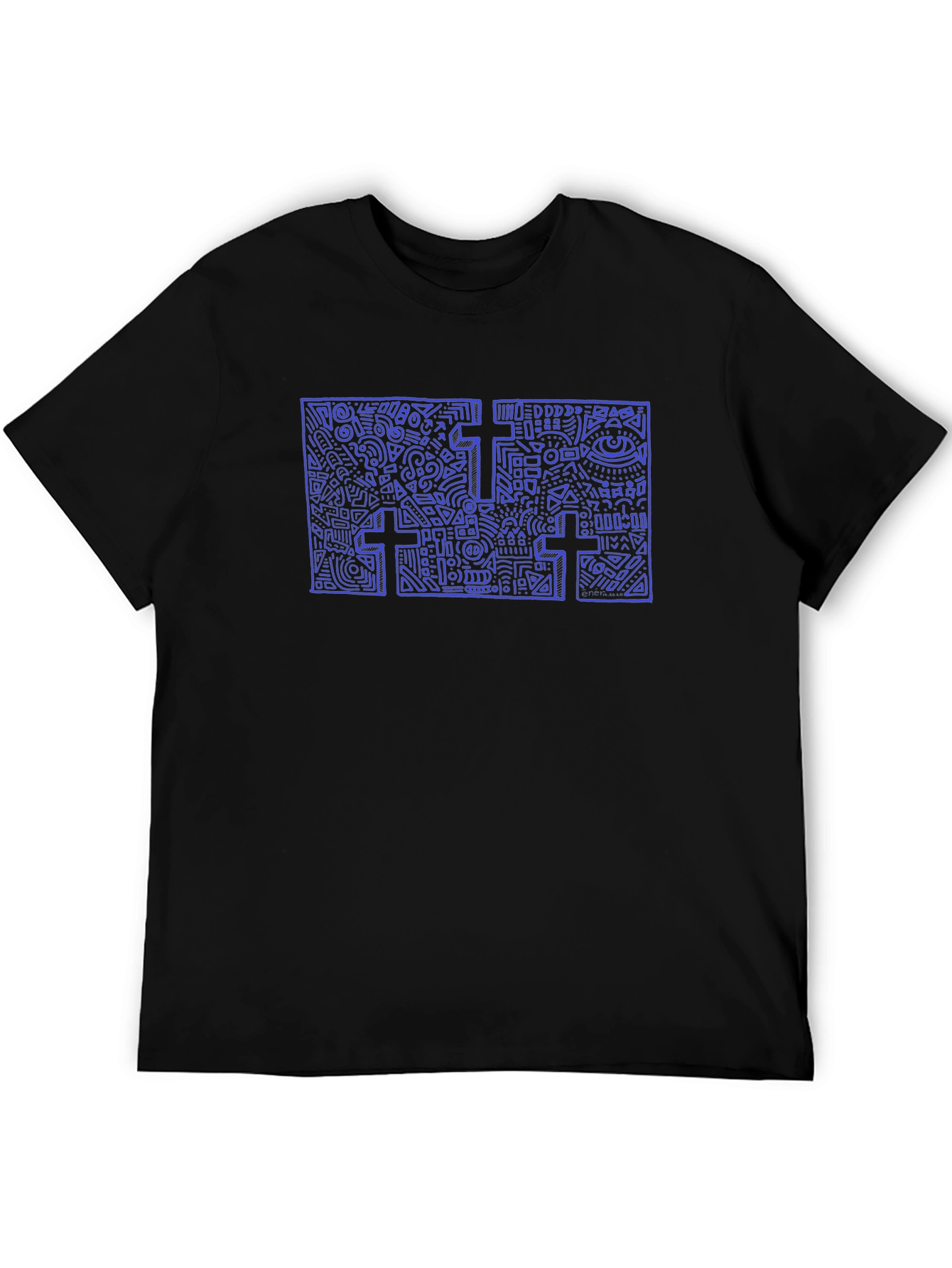 Abstract Cross Graphic Tee - Stylish & Unique