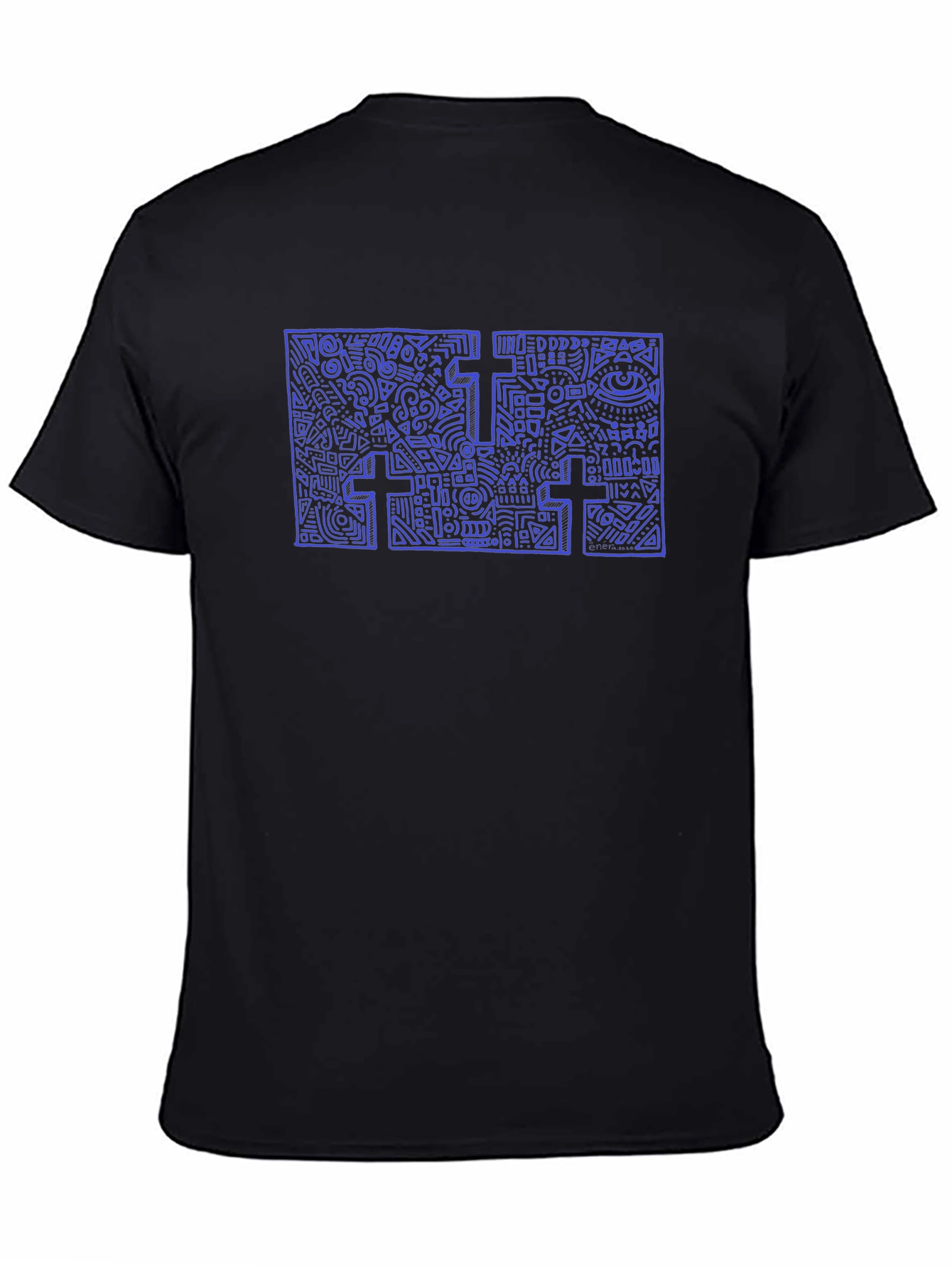 Abstract Cross Graphic Tee - Stylish & Unique