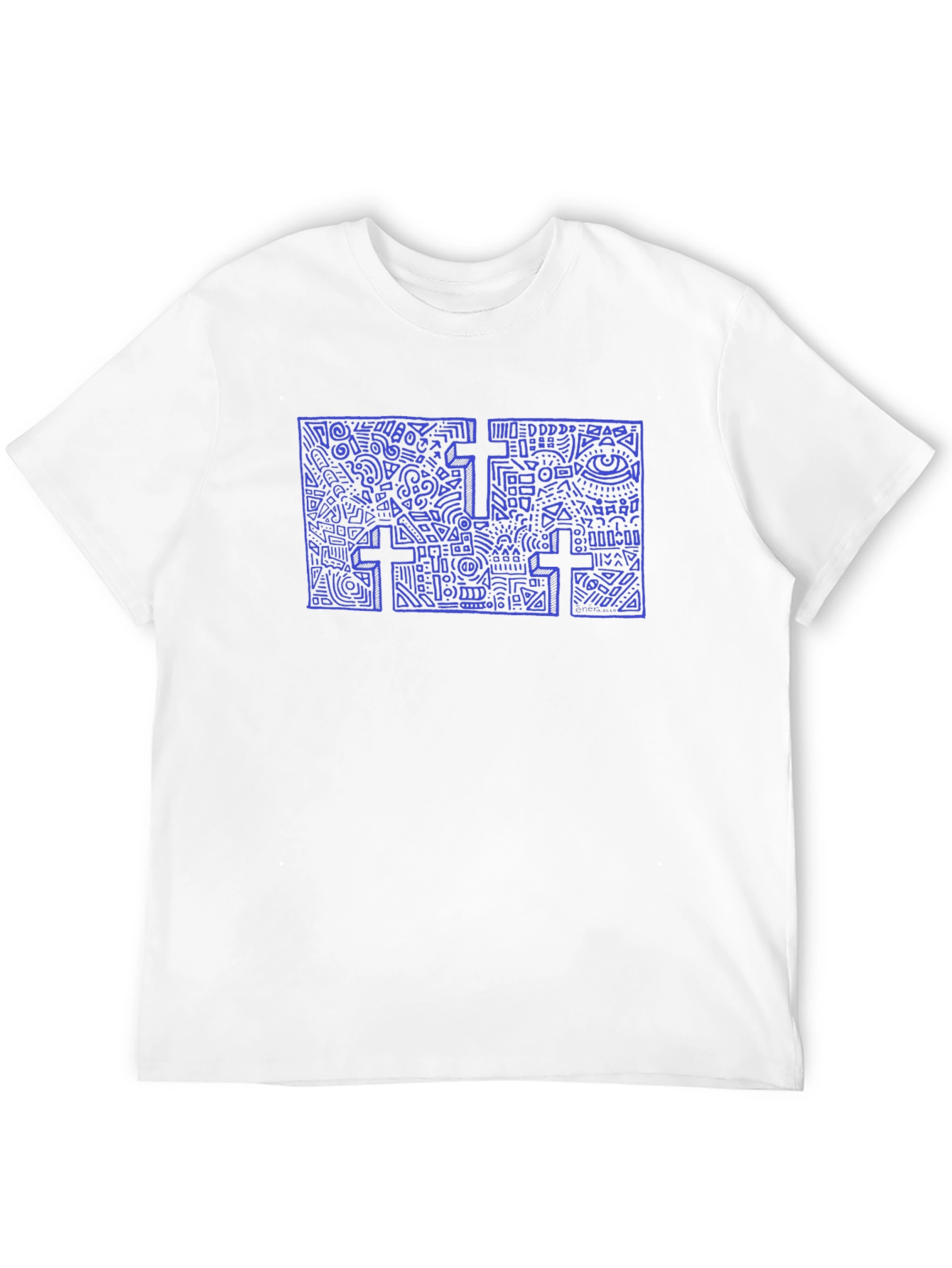 Abstract Cross Graphic Tee - Stylish & Unique