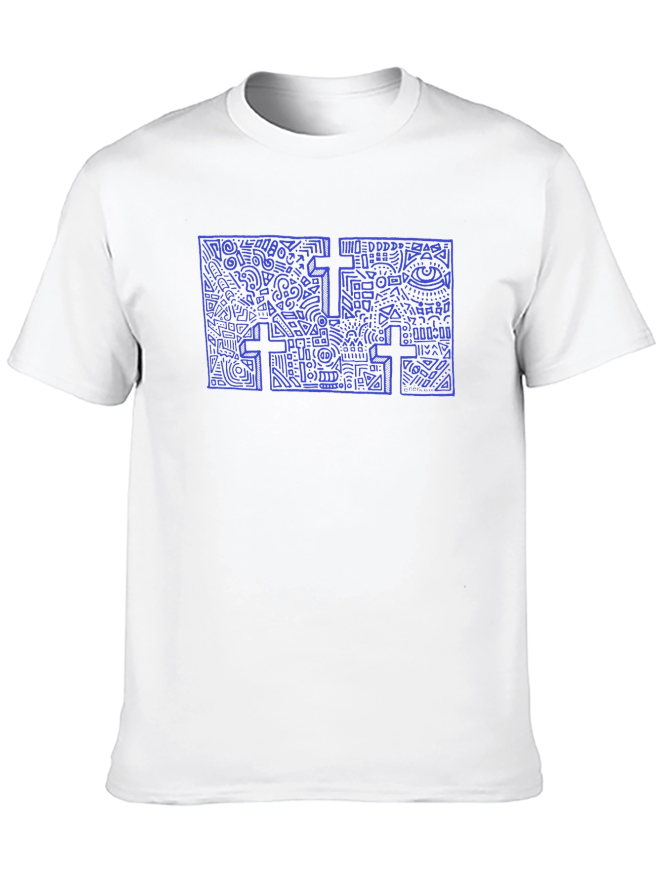 Abstract Cross Graphic Tee - Stylish & Unique