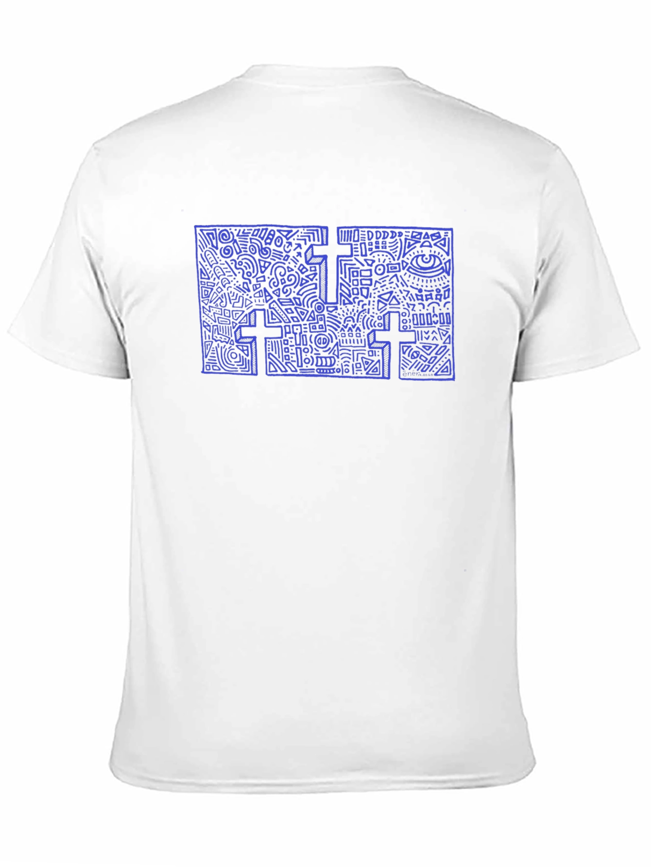 Abstract Cross Graphic Tee - Stylish & Unique