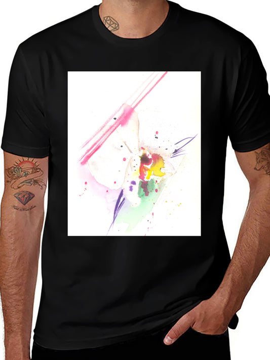 Abstract Watercolor Art Black T-Shirt
