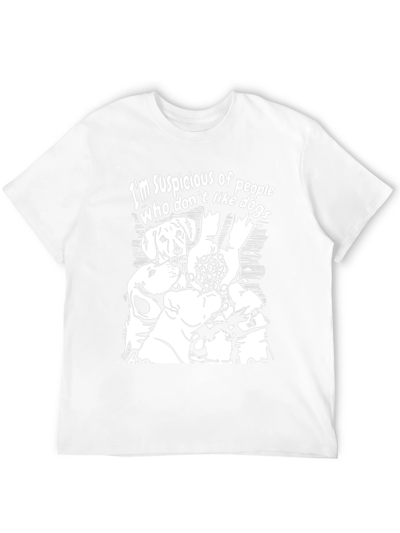 Suspicious Dog Lover Black T-Shirt