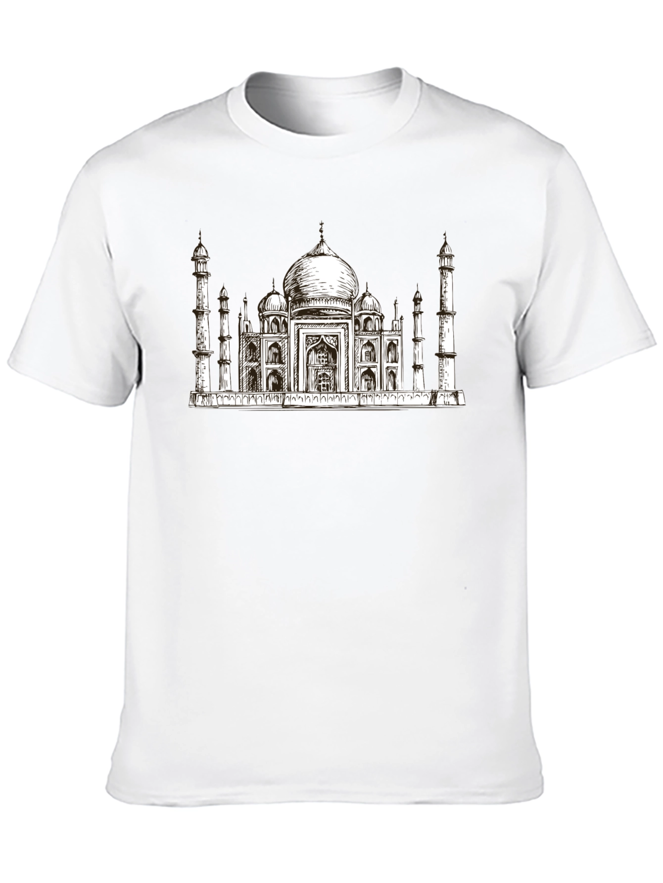 Taj Mahal Graphic Print Black T-Shirt