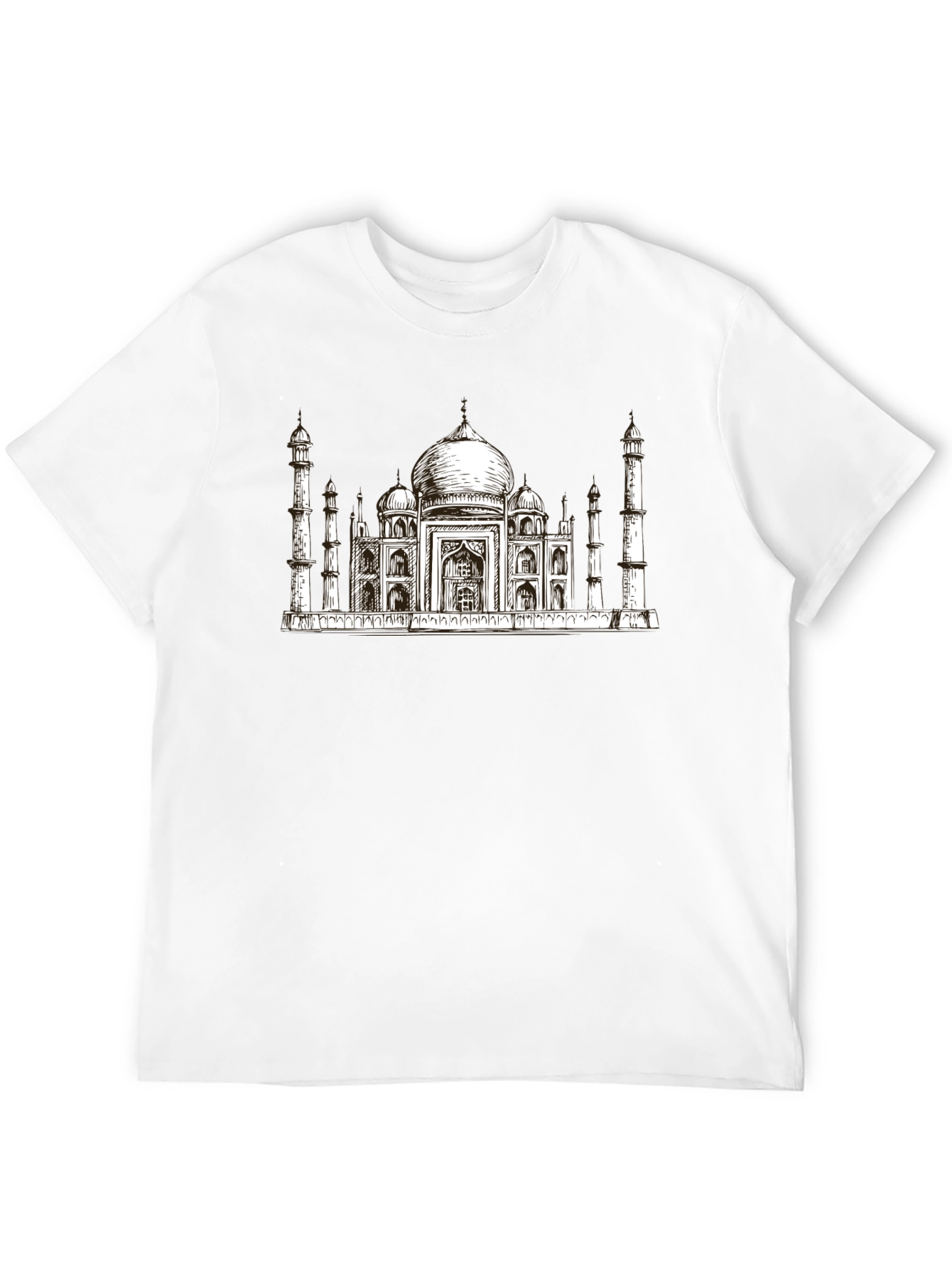 Taj Mahal Graphic Print Black T-Shirt