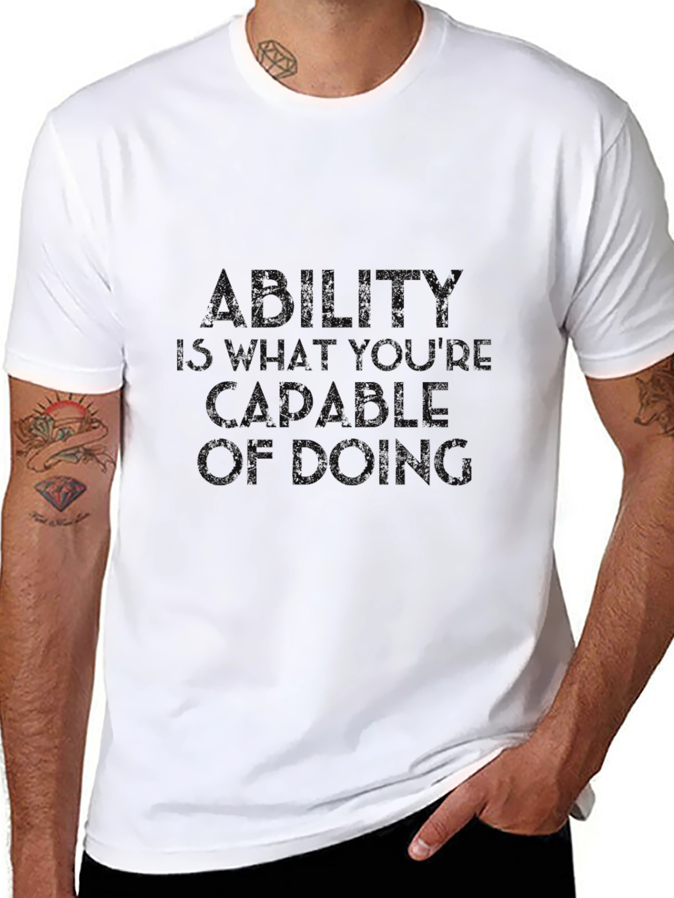 Ability Quote Graphic Tee - Black