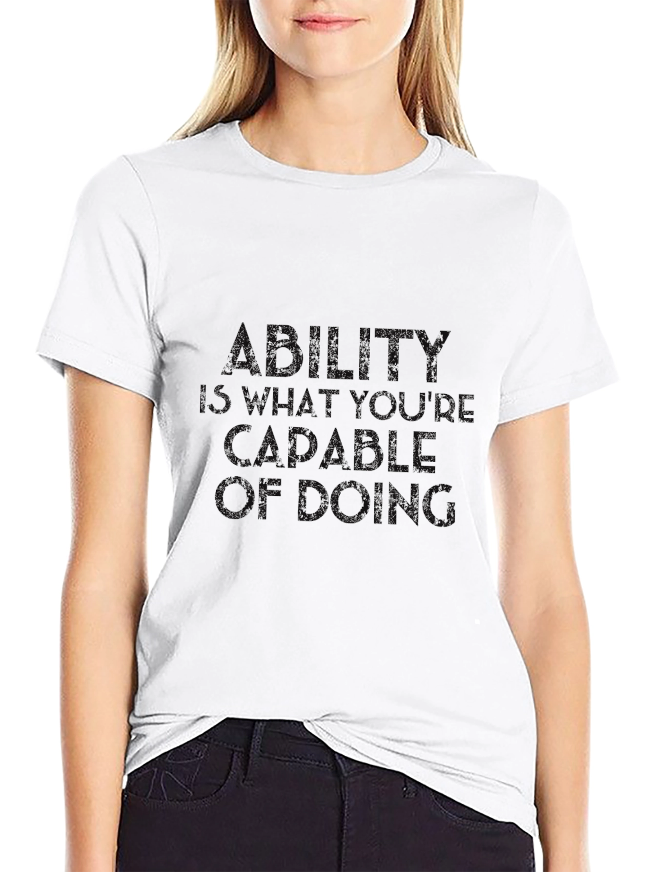 Ability Quote Graphic Tee - Black